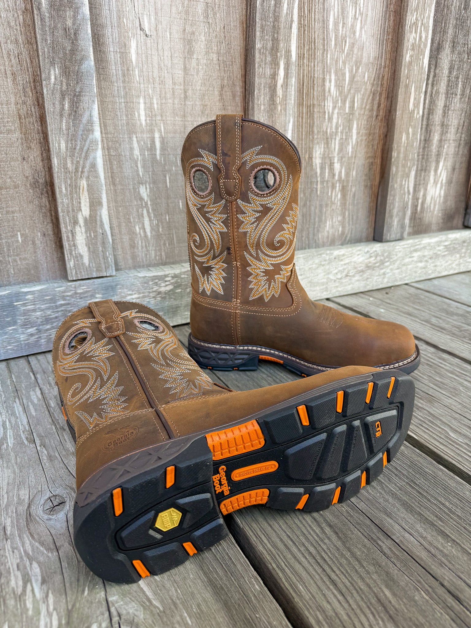 Men's Georgia Waterproof Square Alloy Toe Wellington Boots