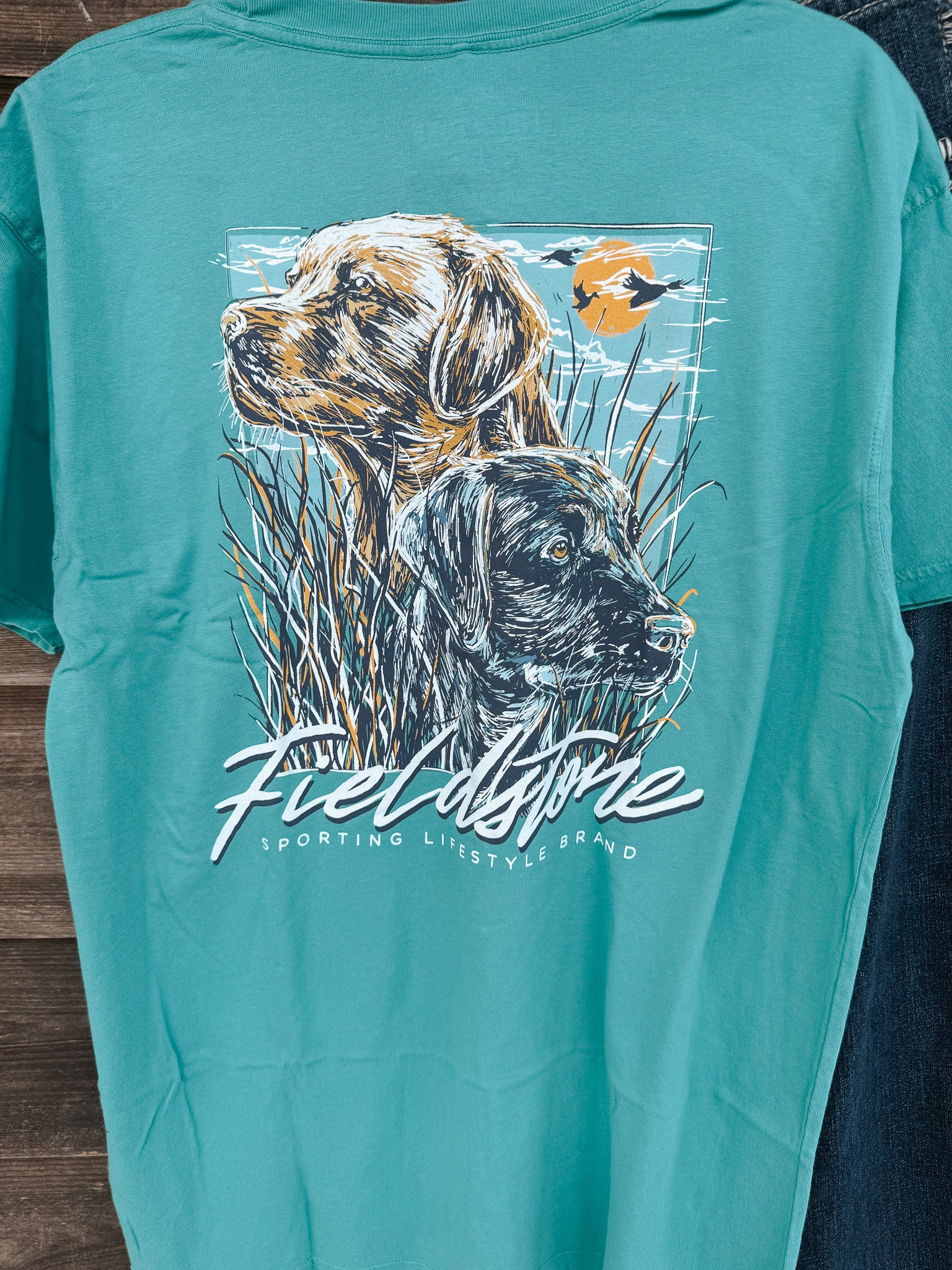 Fieldstone Double Dog Marsh T-Shirt in Seafoam