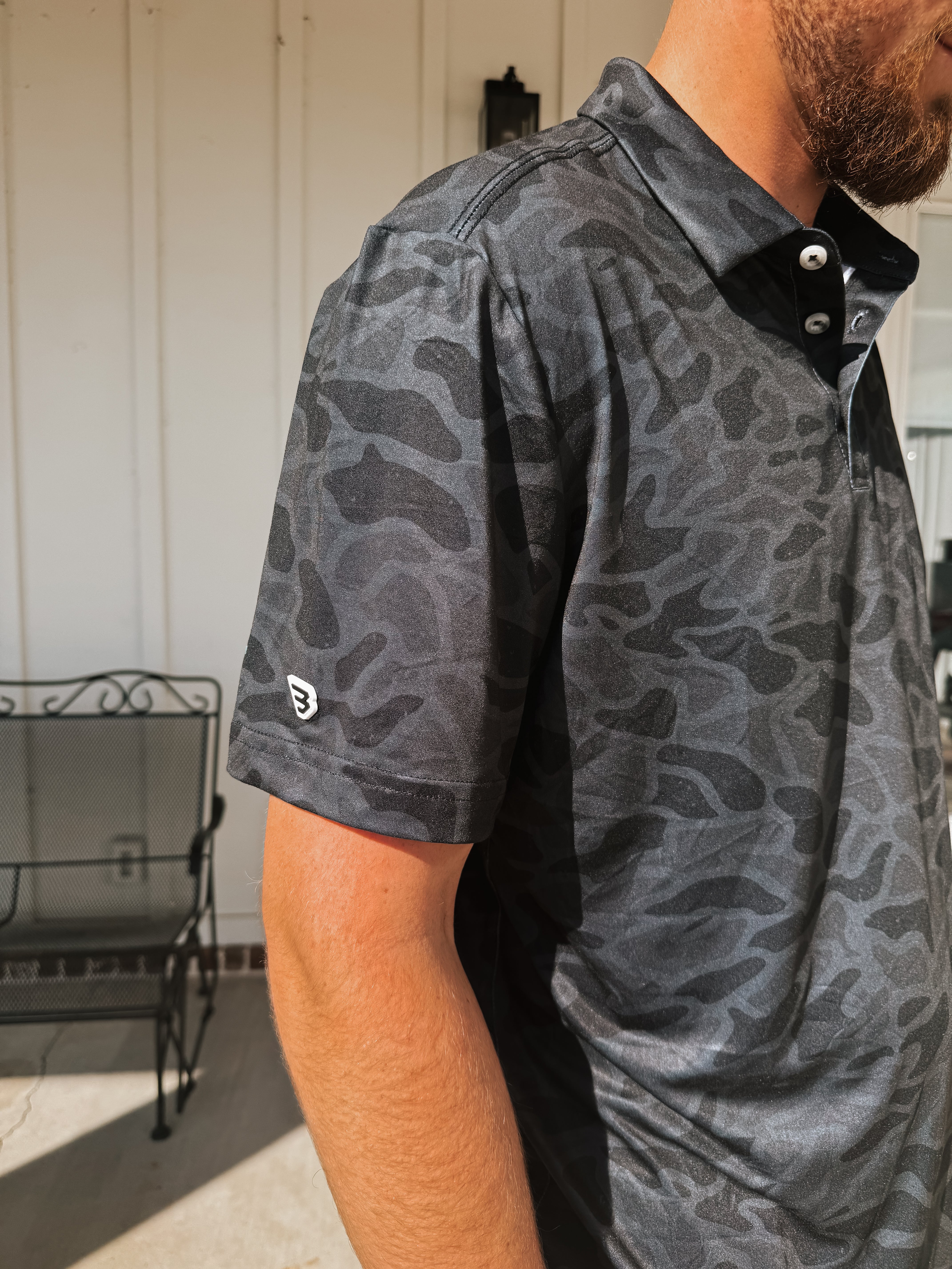 Men's Burlebo Performance Polo - Black Camo