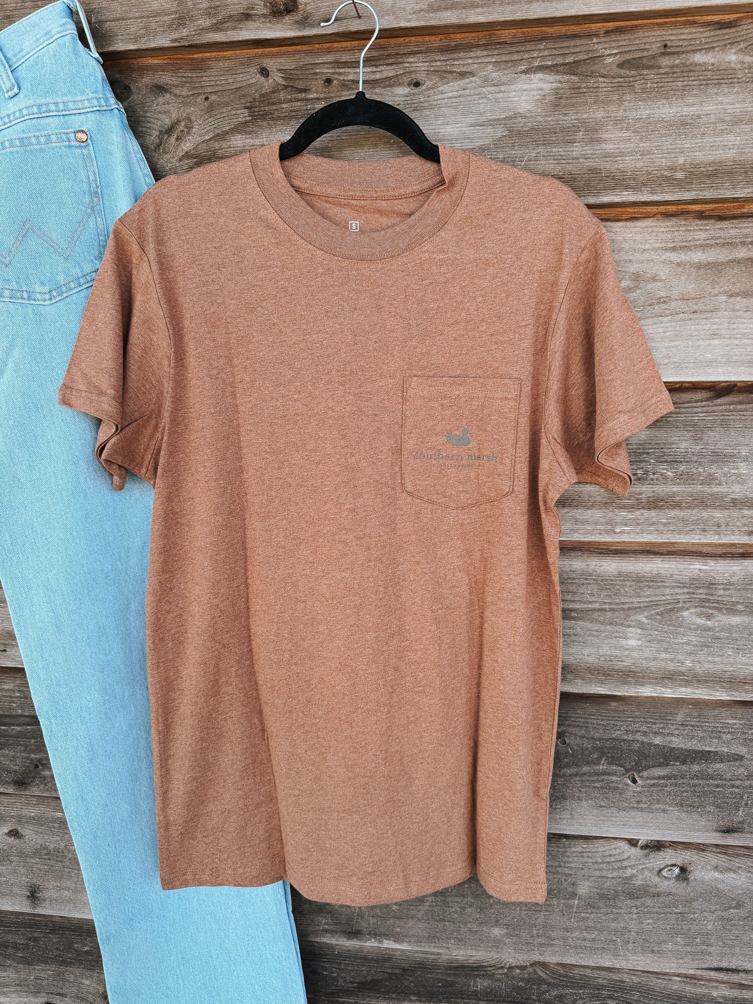 Men's Southern Marsh Inflight Camo T-Shirt in Washed Walnut