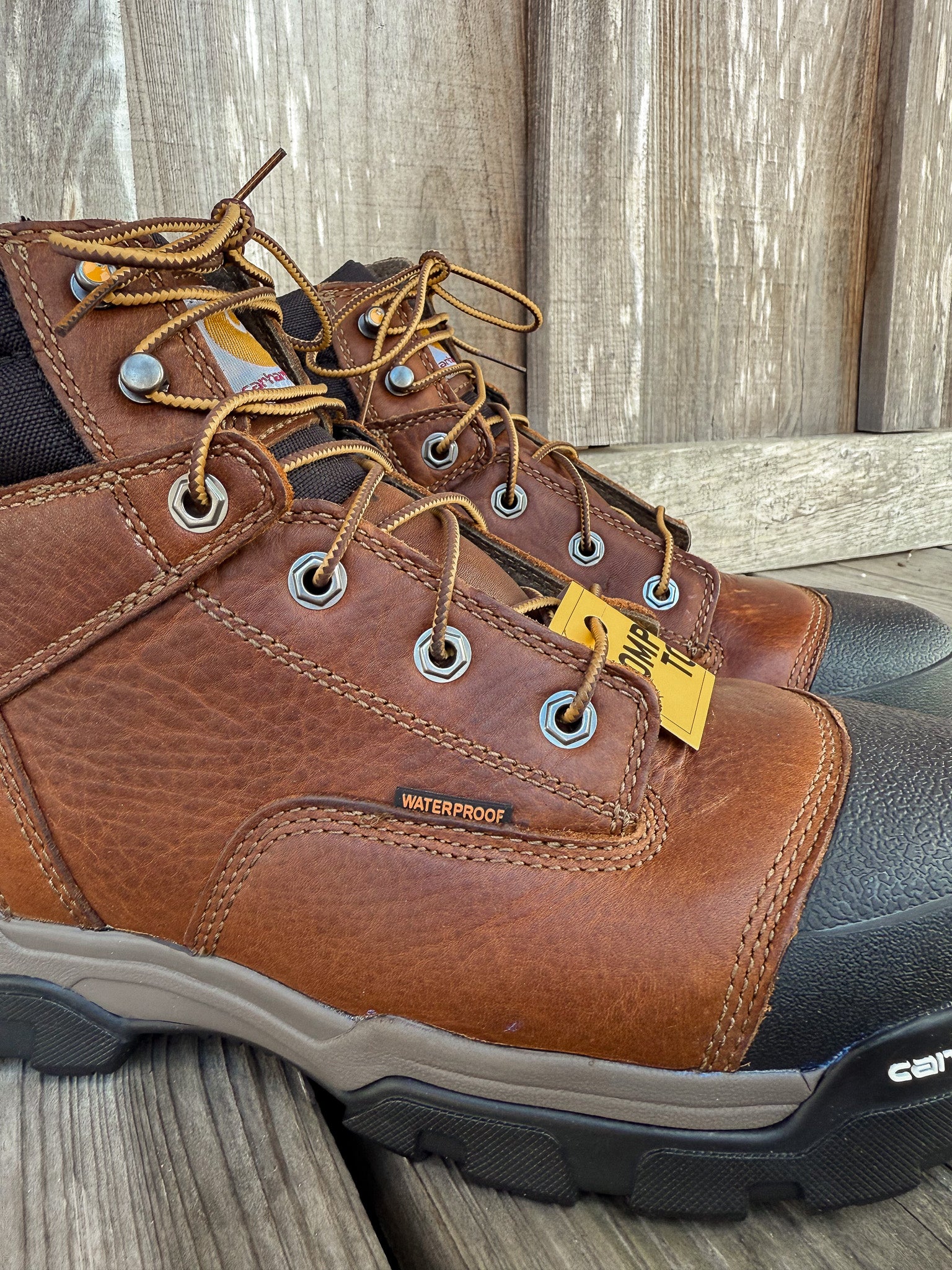 Botas de trabajo Carhartt Ground Force de 6" impermeables con puntera compuesta y cordones para hombre