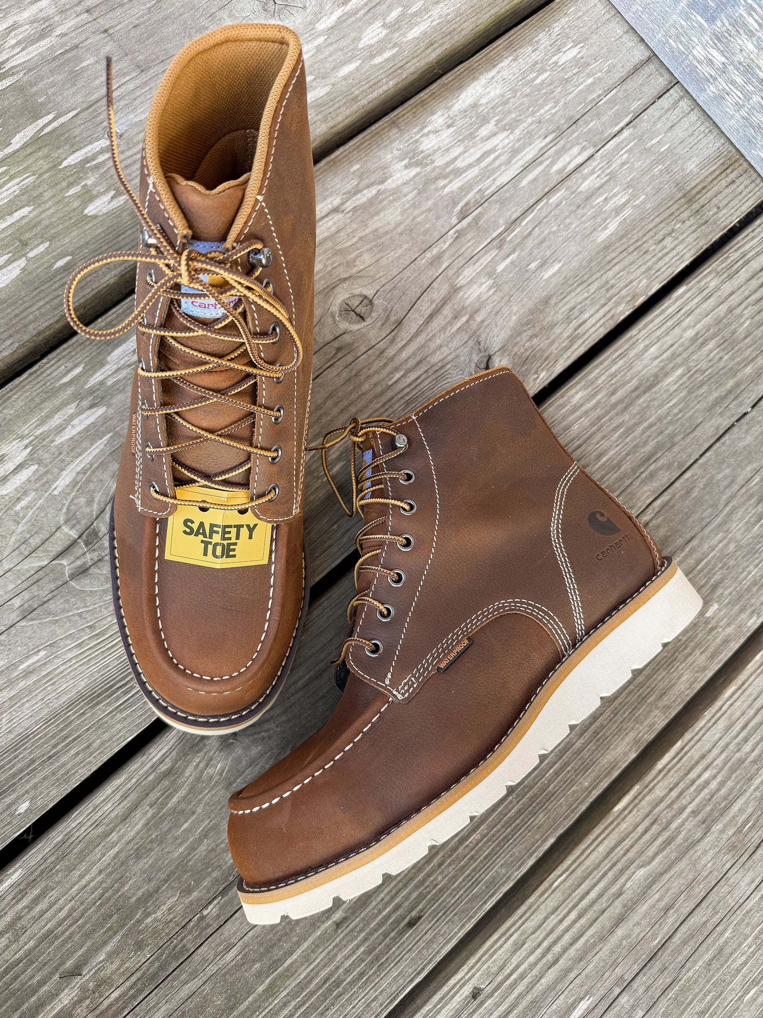 Carhartt 6” Waterproof Steel Toe Wedge Lace Up Work Boots