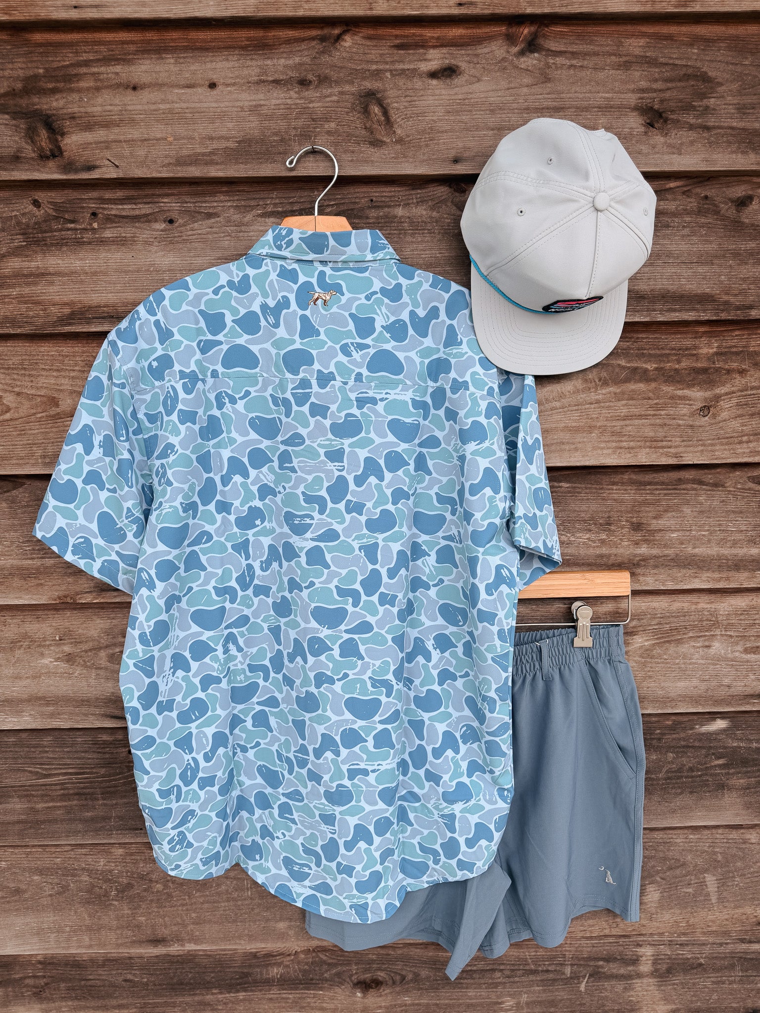 Fieldstone Saltwater Homestead Camo Button Down Shirt
