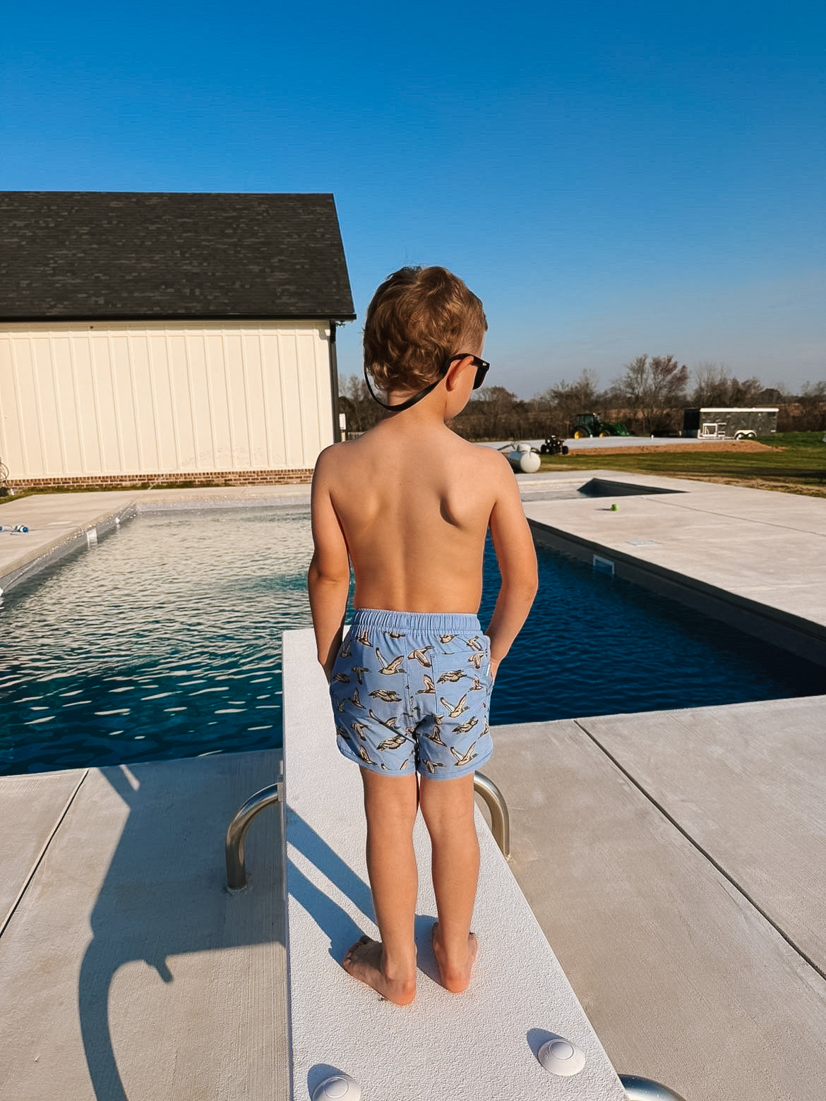 Burlebo Youth & Toddler Swim Trunk - Jumbo Mallards Blue