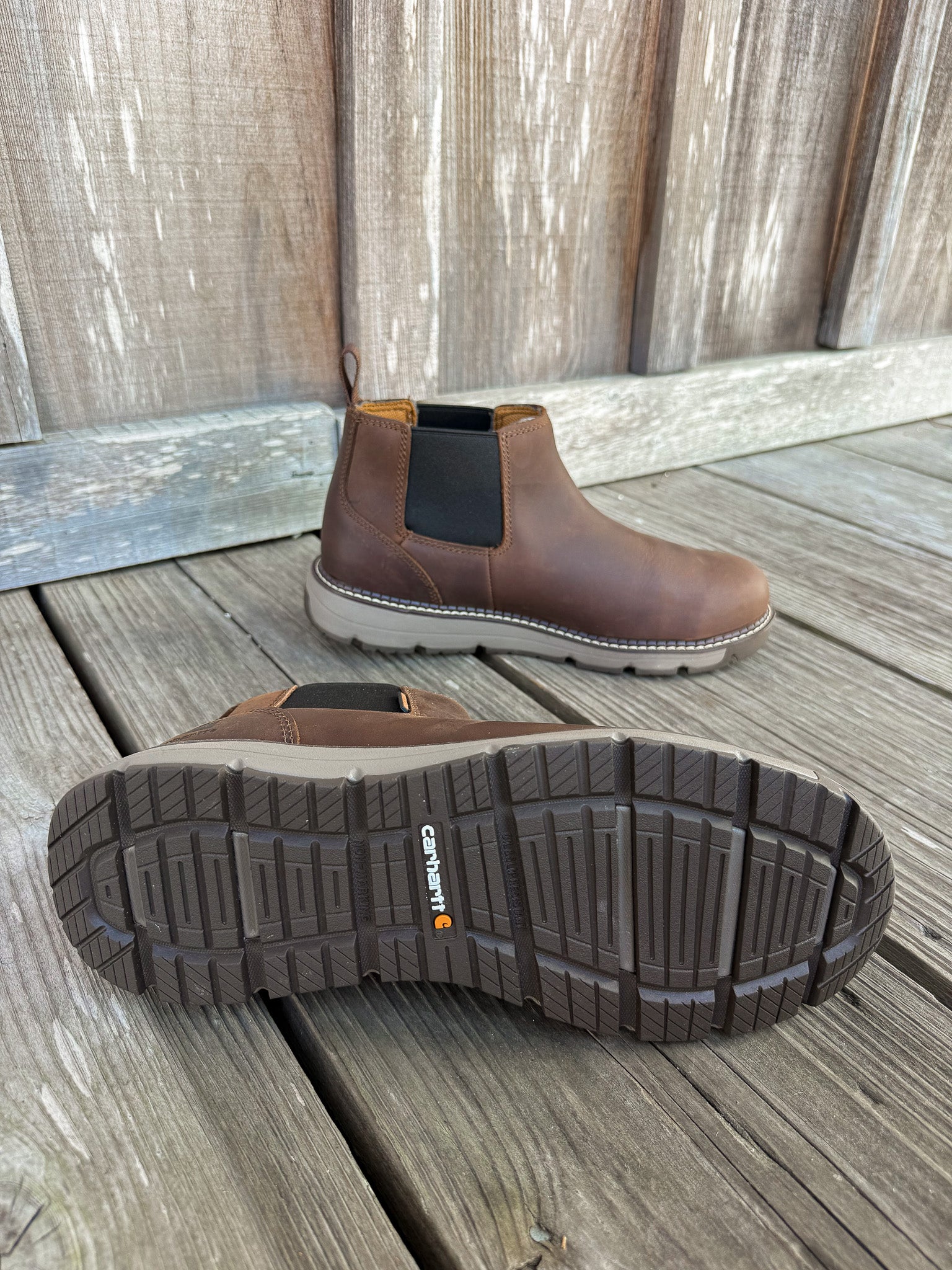 Men's Carhartt Millbrook Water Resistant 4" Romeo Waterproof Round Steel Toe Wedge Boots