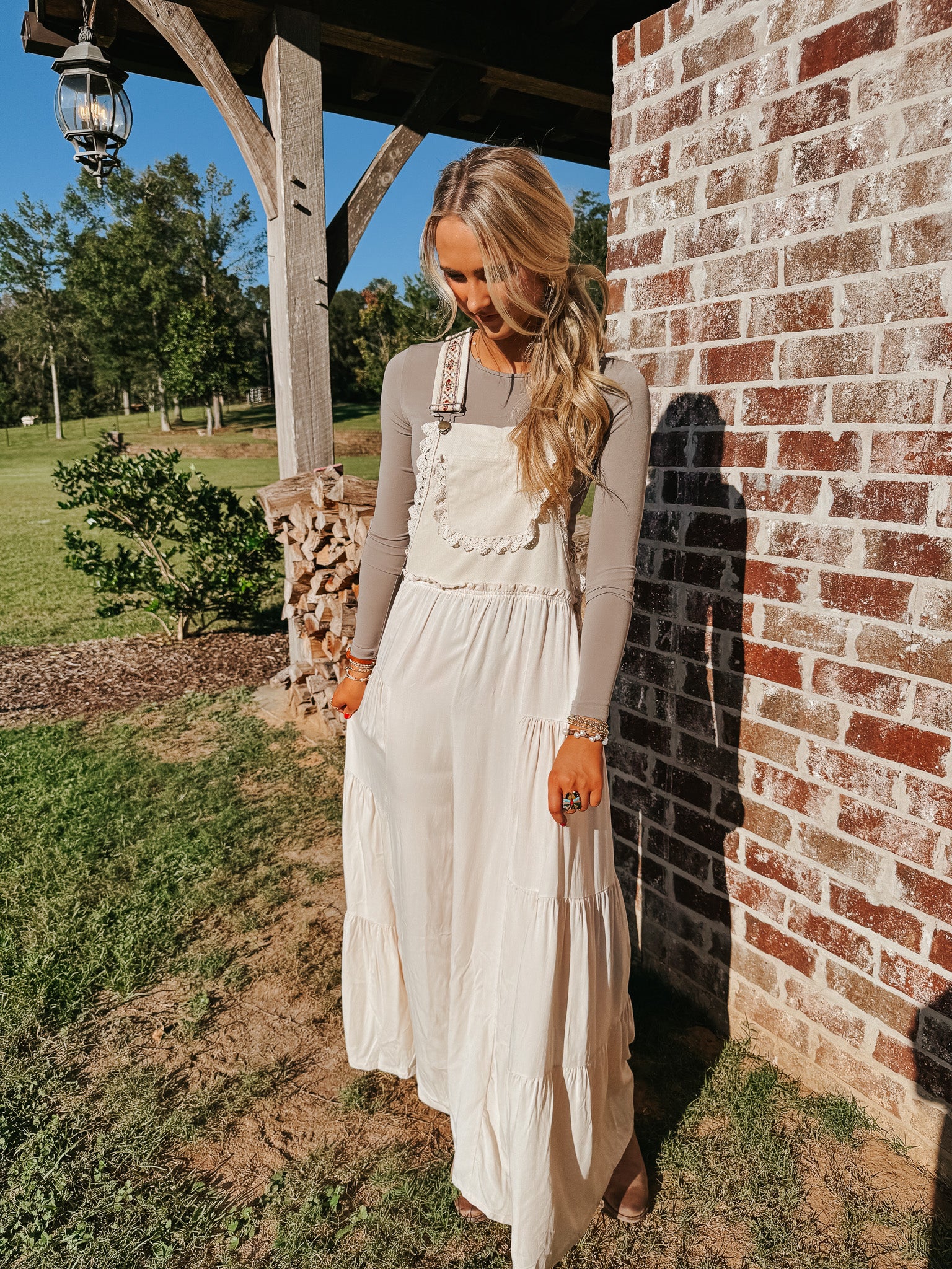 Free & True Oatmeal Jumpsuit