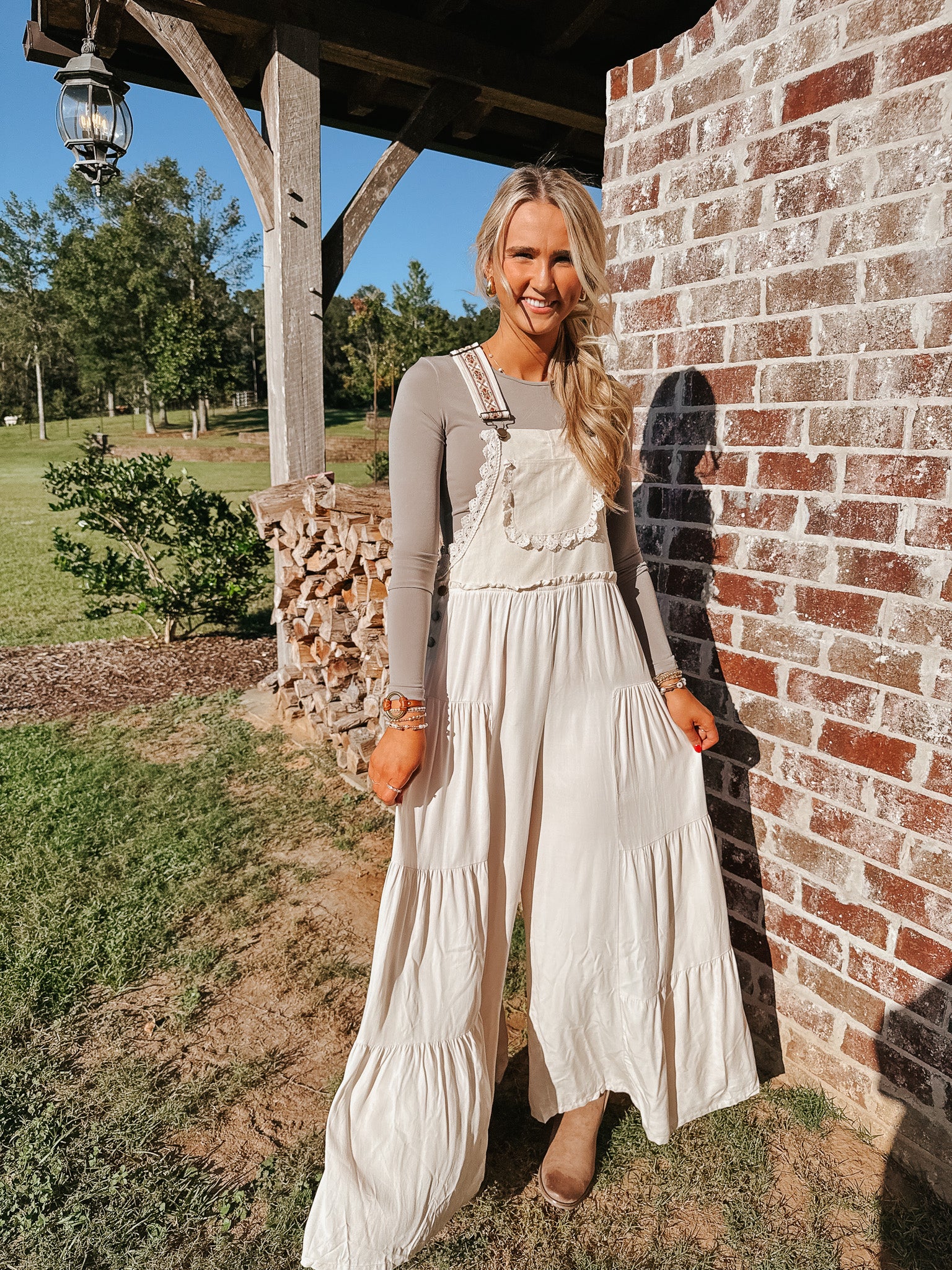Free & True Oatmeal Jumpsuit