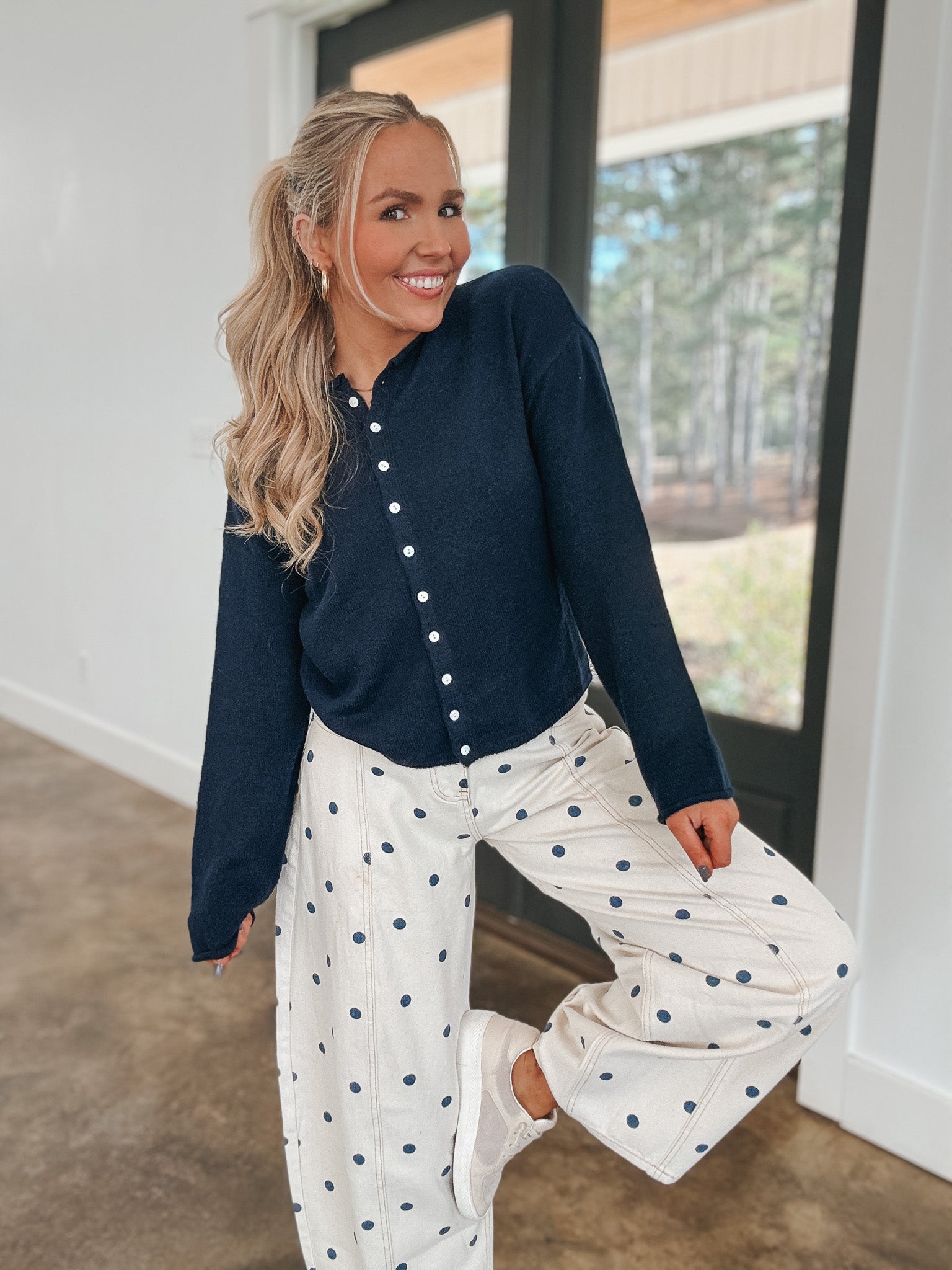 Always the Answer Navy Cardigan Top