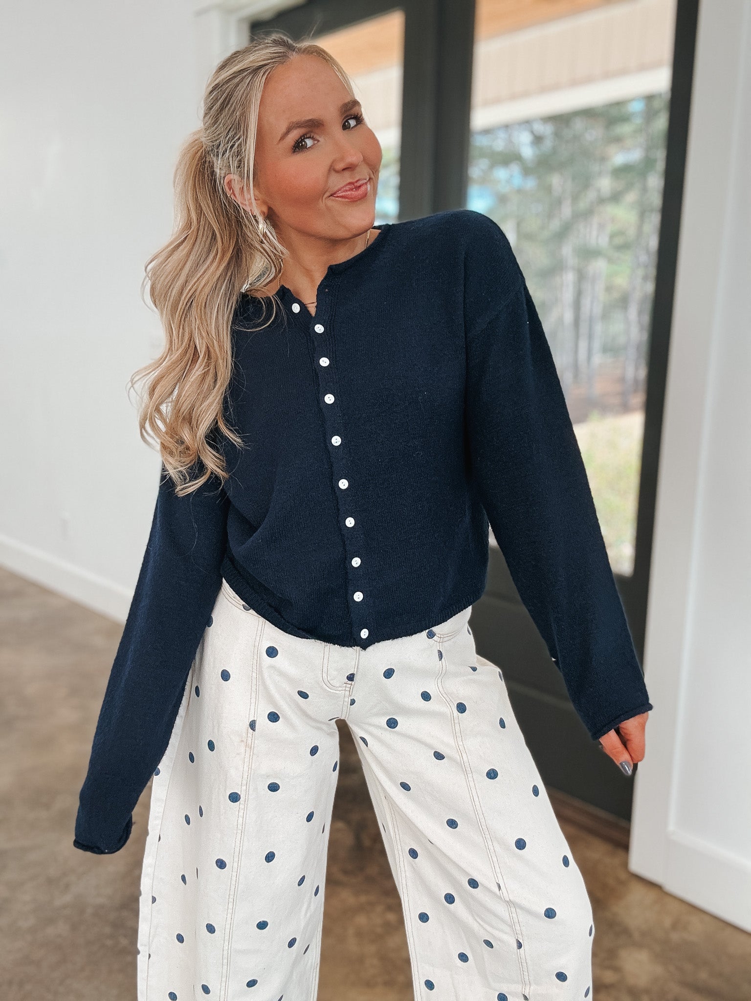 Always the Answer Navy Cardigan Top