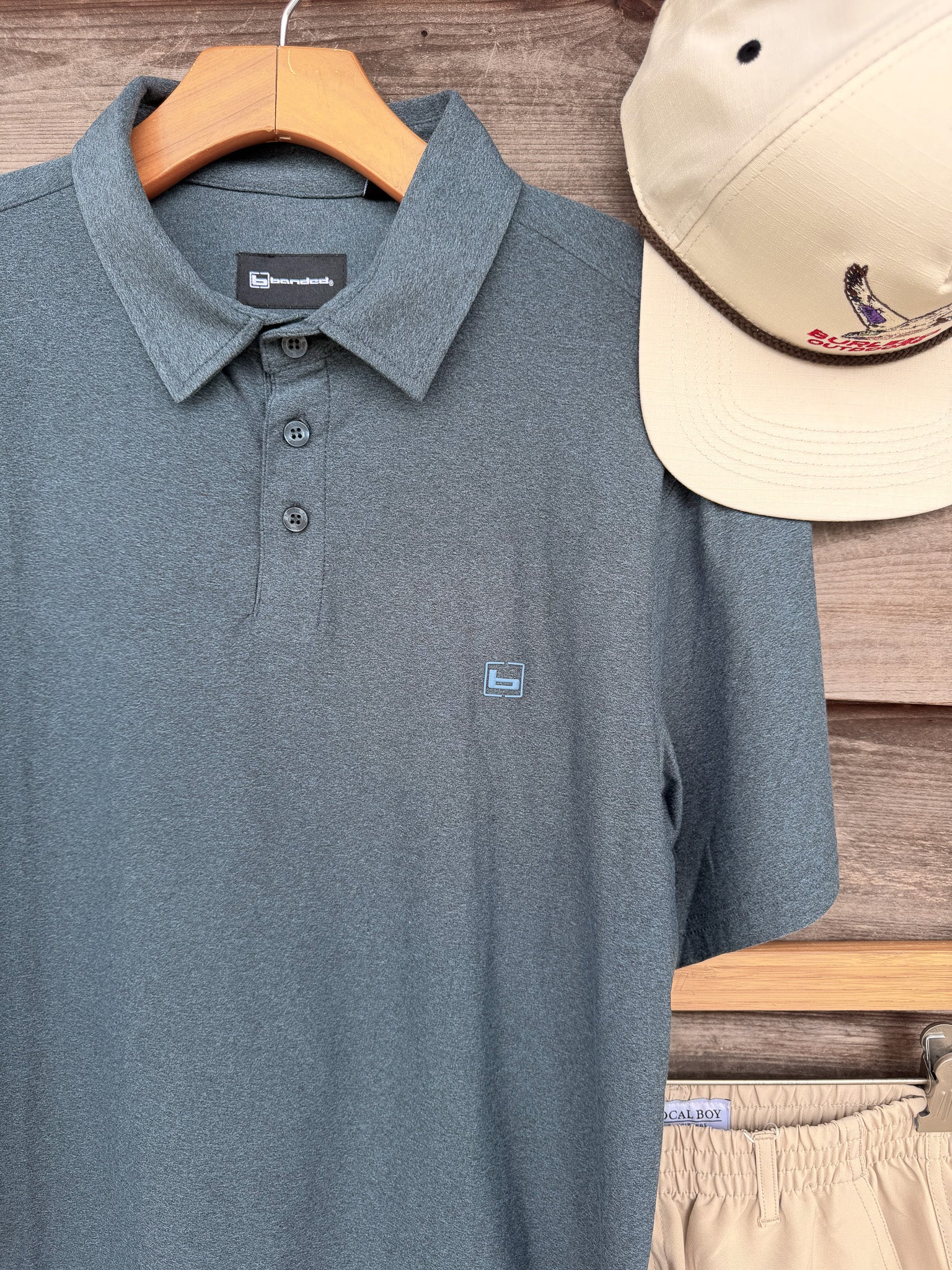 Banded Essential Polo in Oceanview