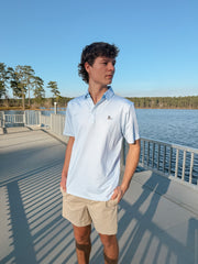 Roost The Mallard Polo in White/Blue