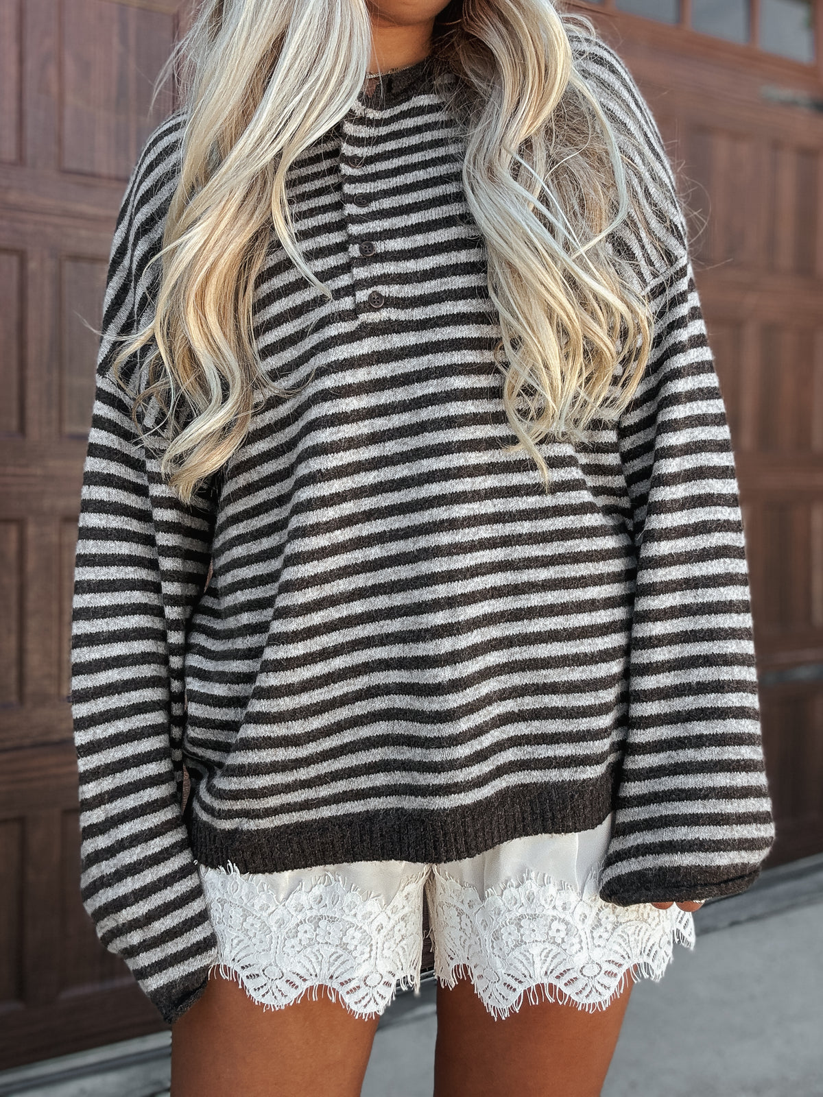 Warm Welcome Knit Top in Brown