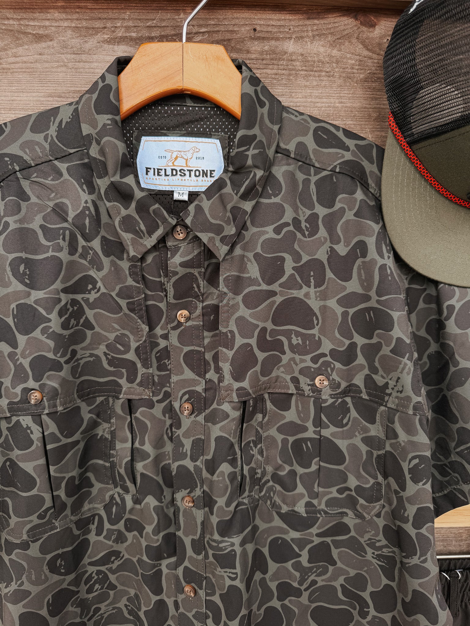 Fieldstone Nightshade Camo Button Down Shirt