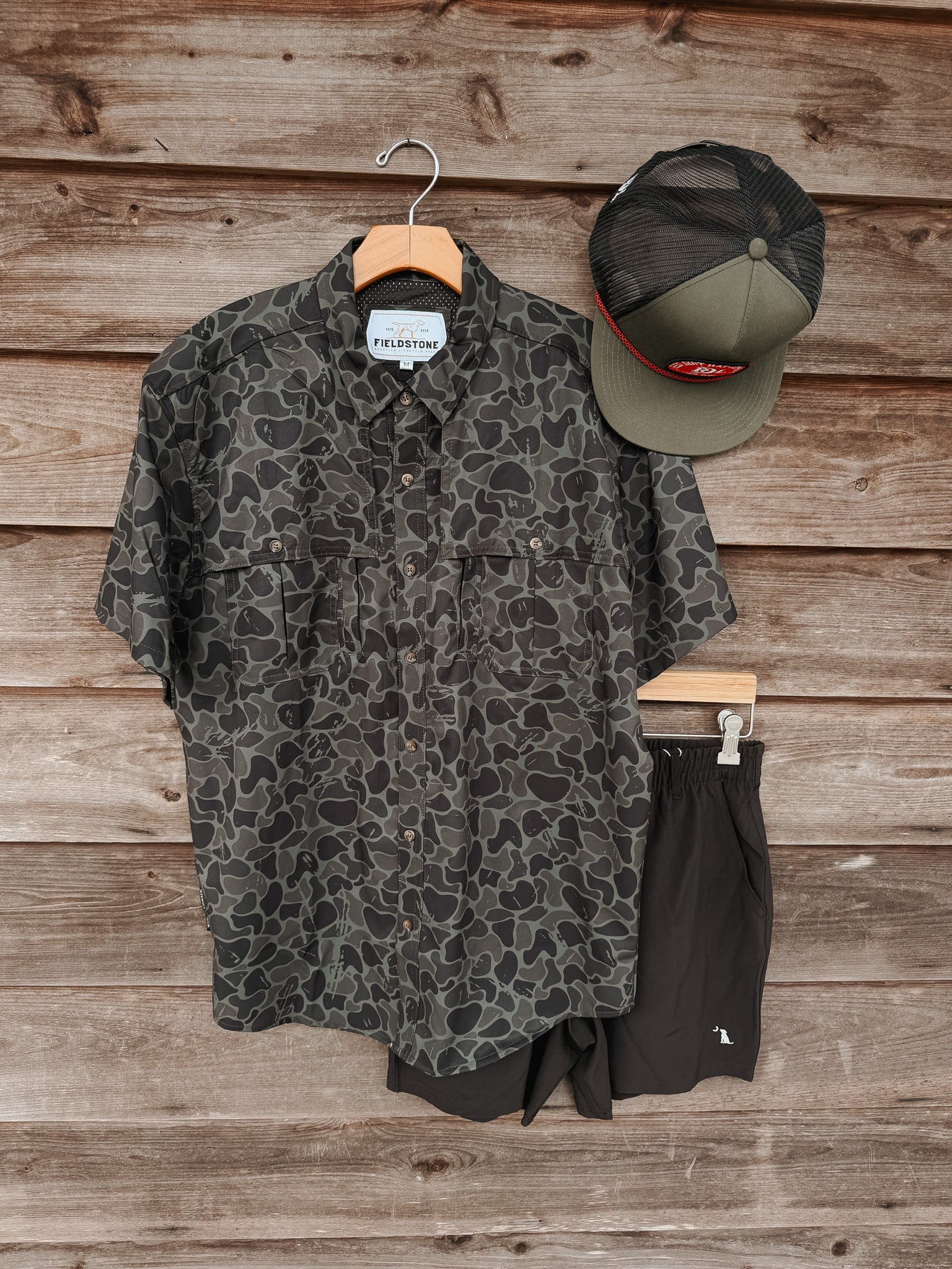 Fieldstone Nightshade Camo Button Down Shirt
