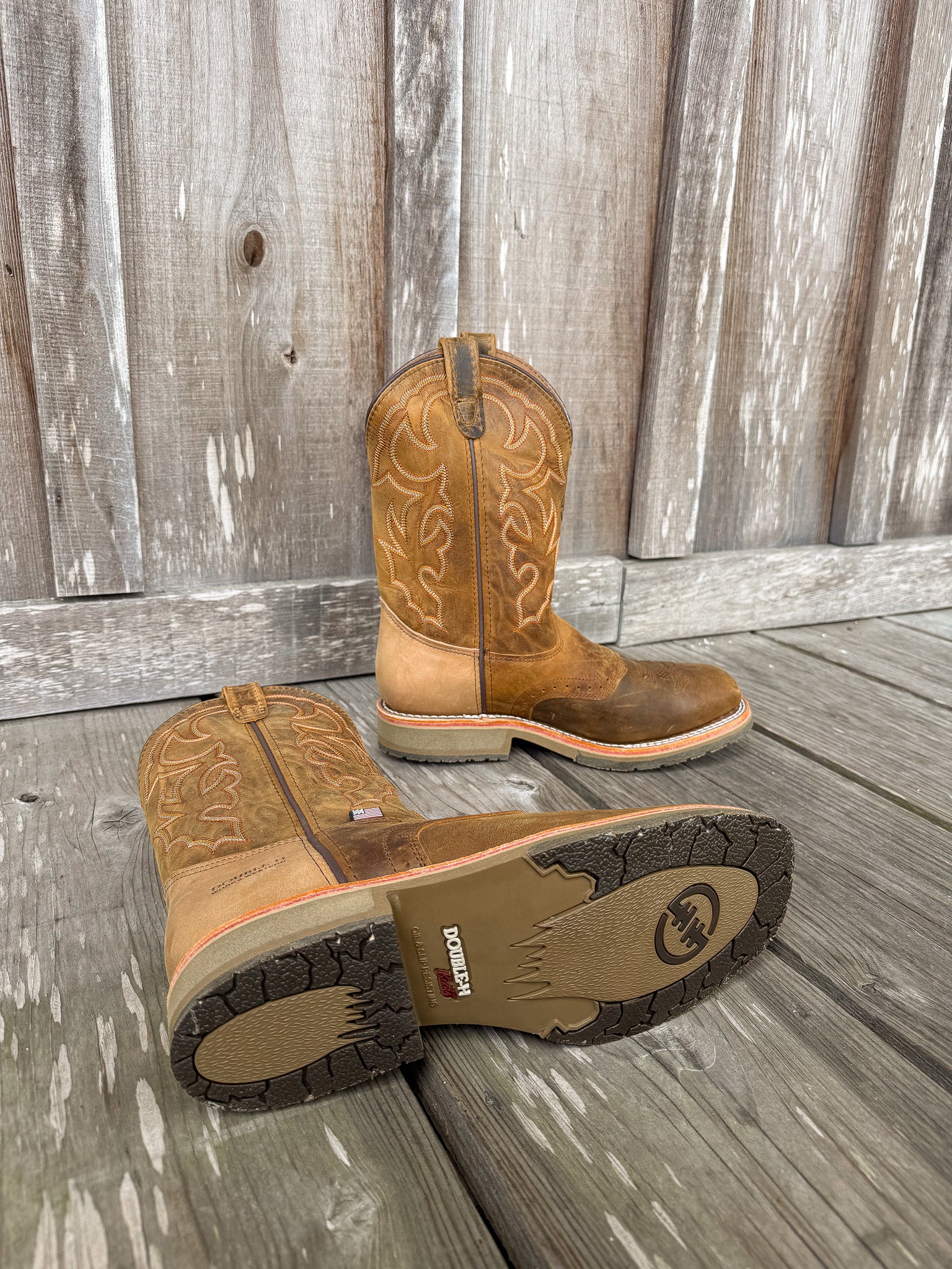 Botas de trabajo con punta de acero Double H Dwight para hombre 