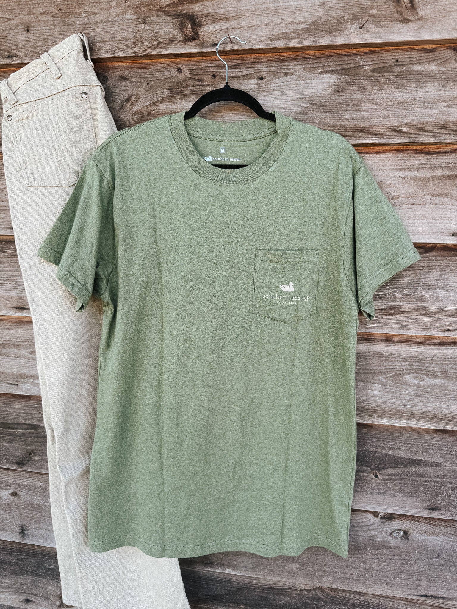 Men's Southern Marsh Classic Pointer T-Shirt in Washed Dark Green