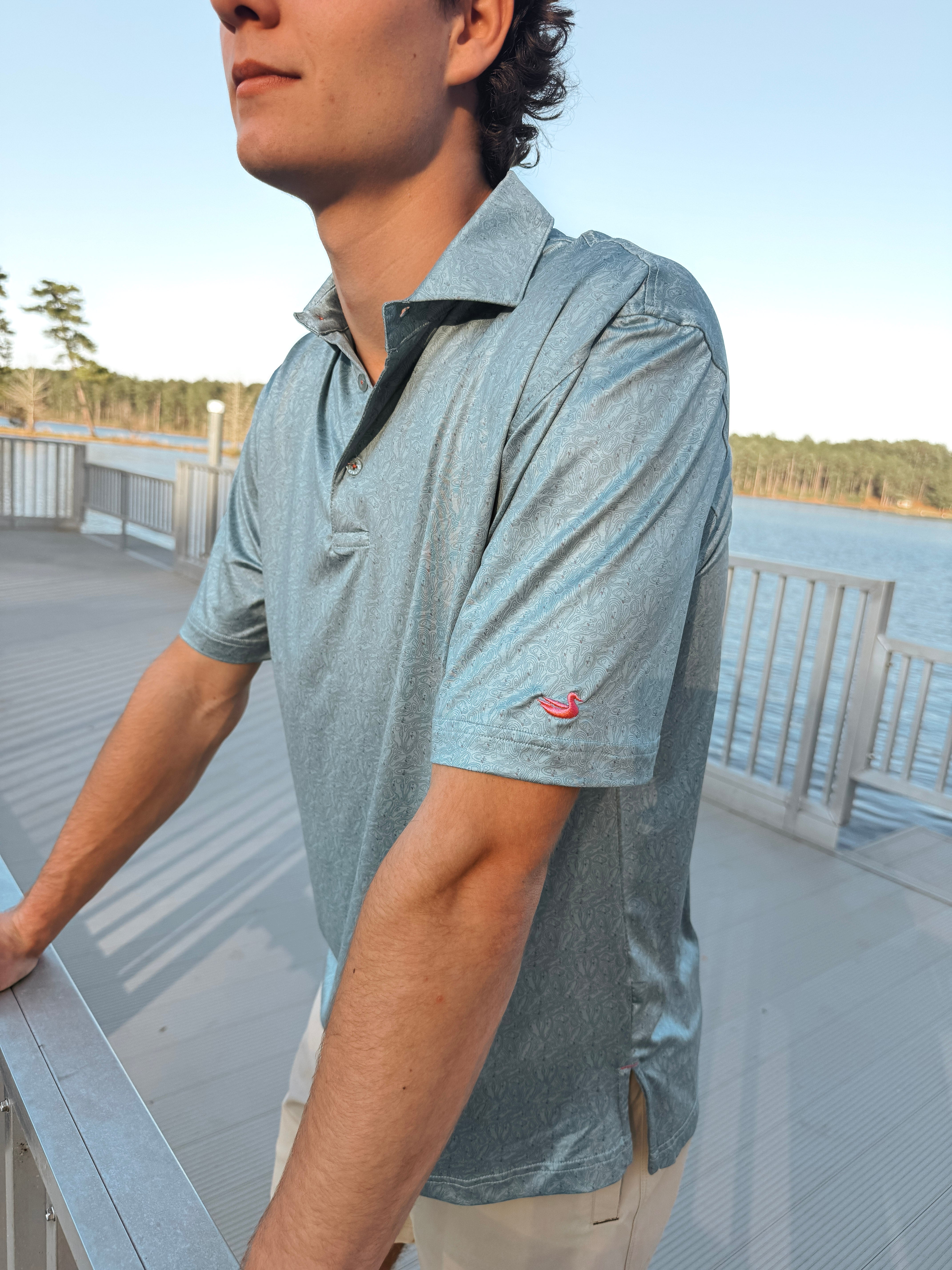Southern Marsh Flyline Performance Polo in Burnt Sage
