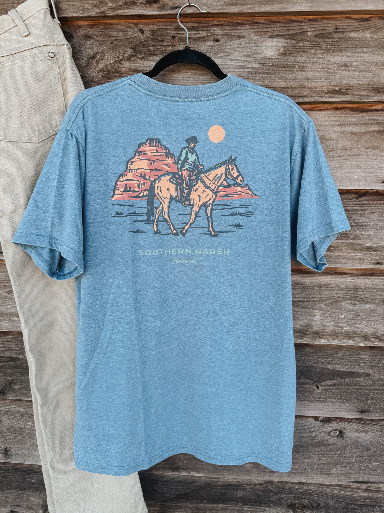 Men's Southern Marsh SEAWASH Marfa Ride T-Shirt in Slate
