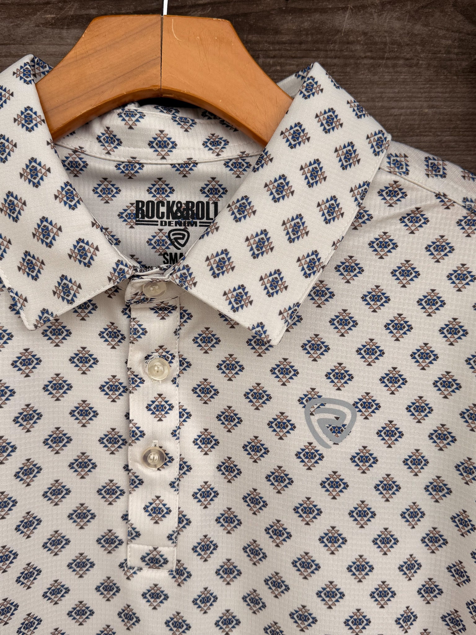 Rock & Roll Men's Mini Aztec Geo Print Polo