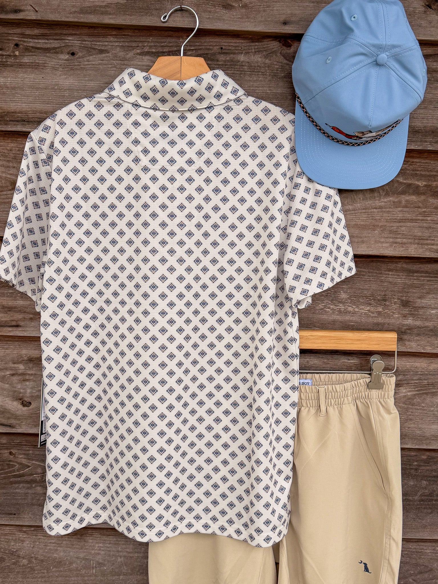 Rock & Roll Men's Mini Aztec Geo Print Polo