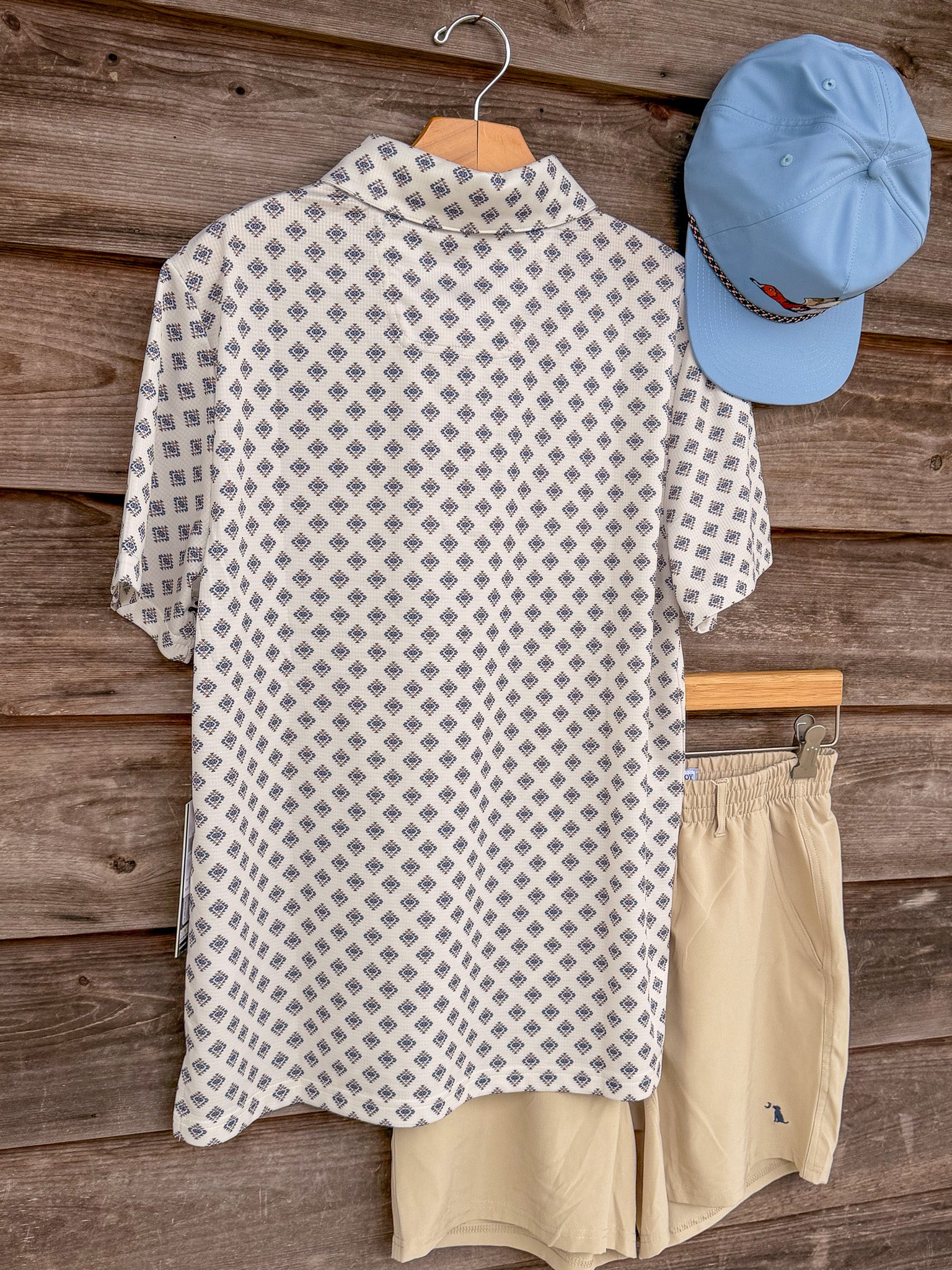 Rock & Roll Men's Mini Aztec Geo Print Polo