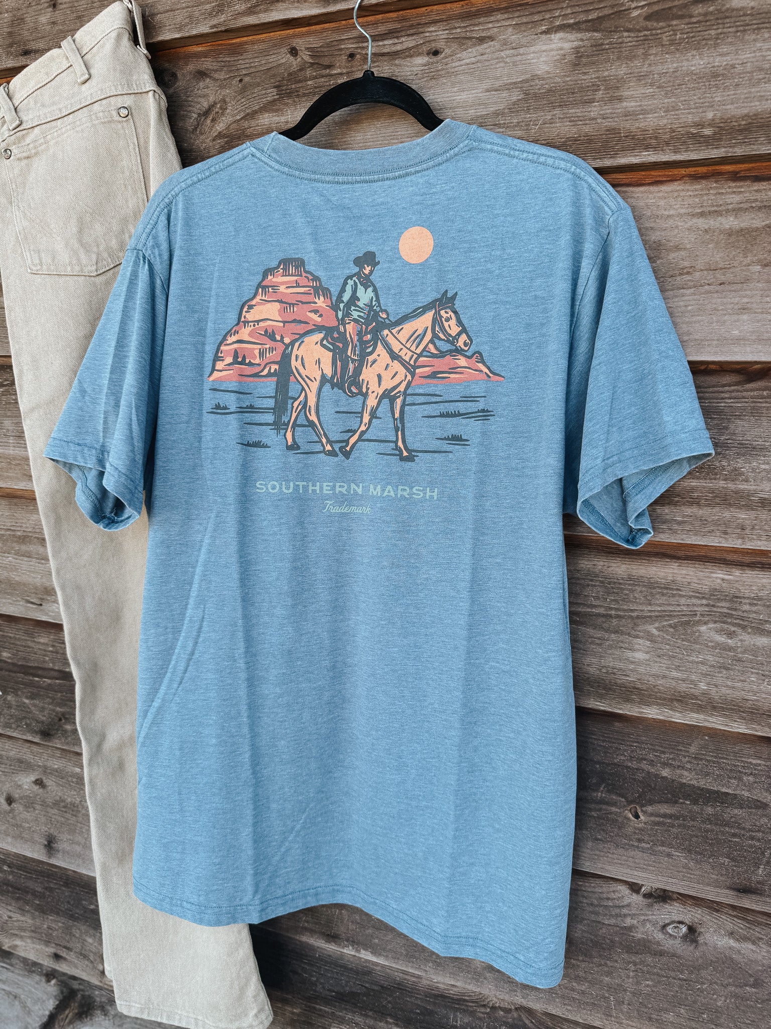 Men's Southern Marsh SEAWASH Marfa Ride T-Shirt in Slate