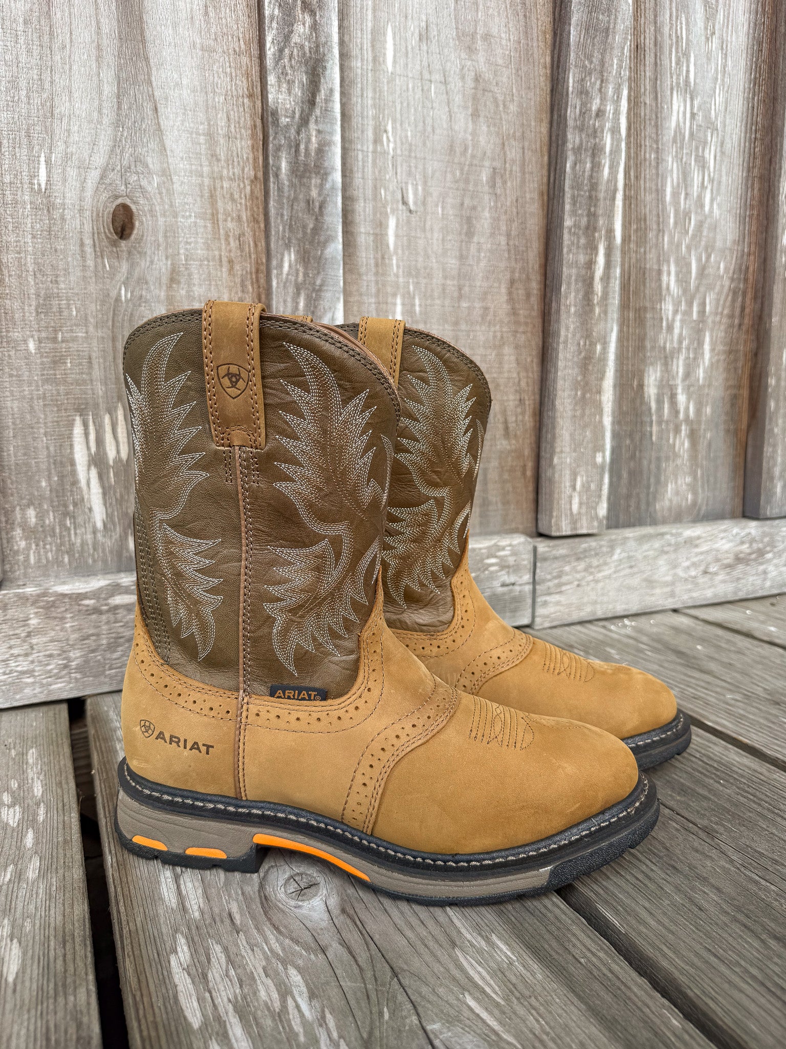 Men's Ariat WorkHog Pull On Round Toe Work Boots