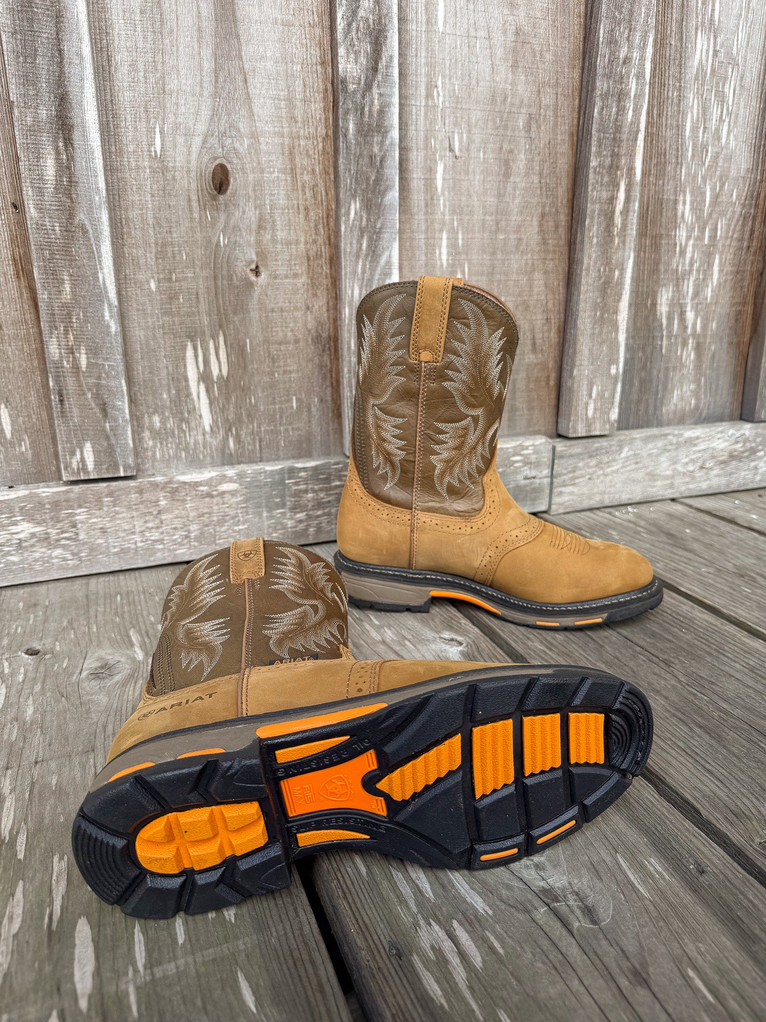 Men's Ariat WorkHog Pull On Round Toe Work Boots