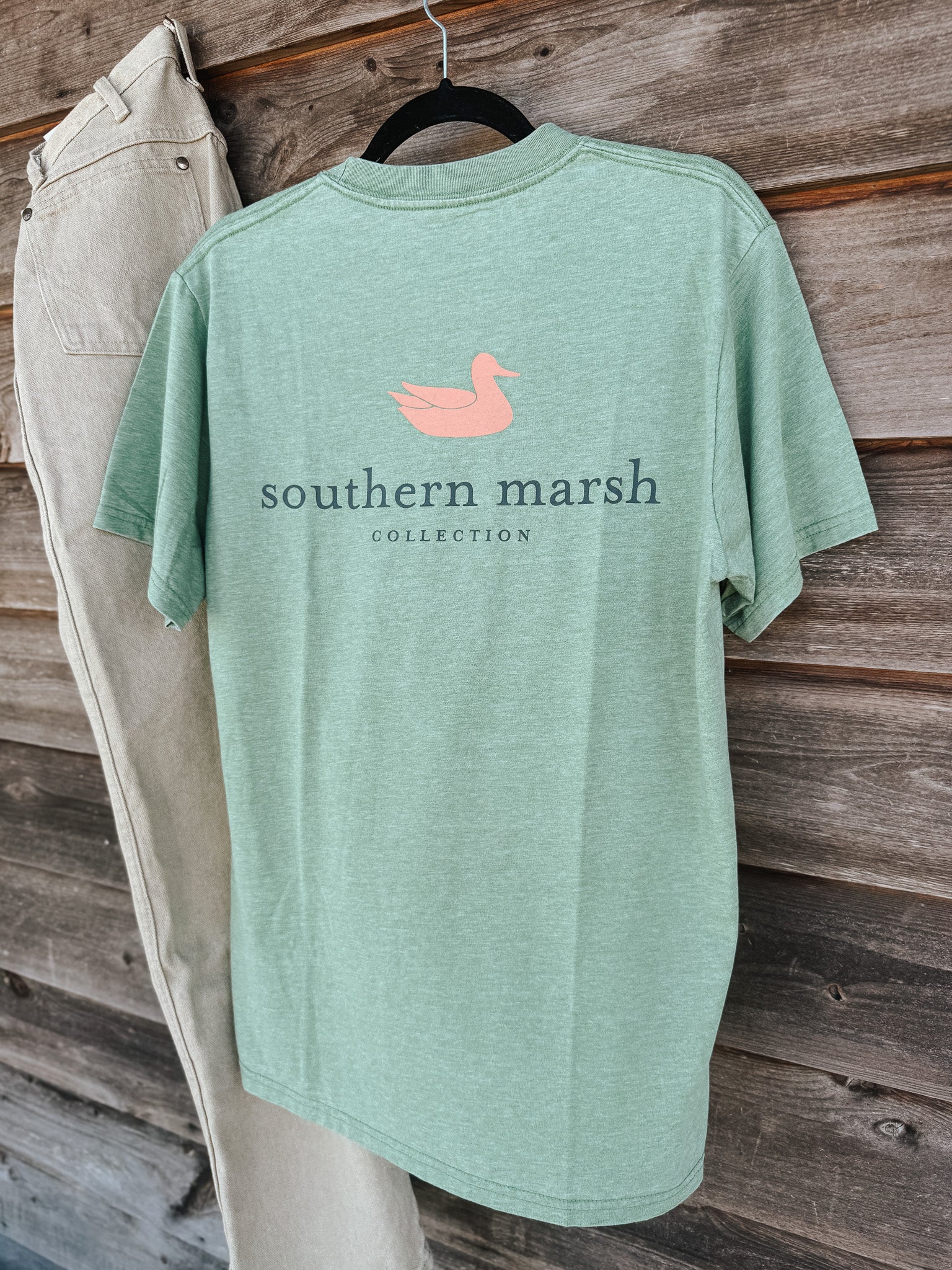 Men's Southern Marsh SEAWASH Authentic T-Shirt in Dark Fern