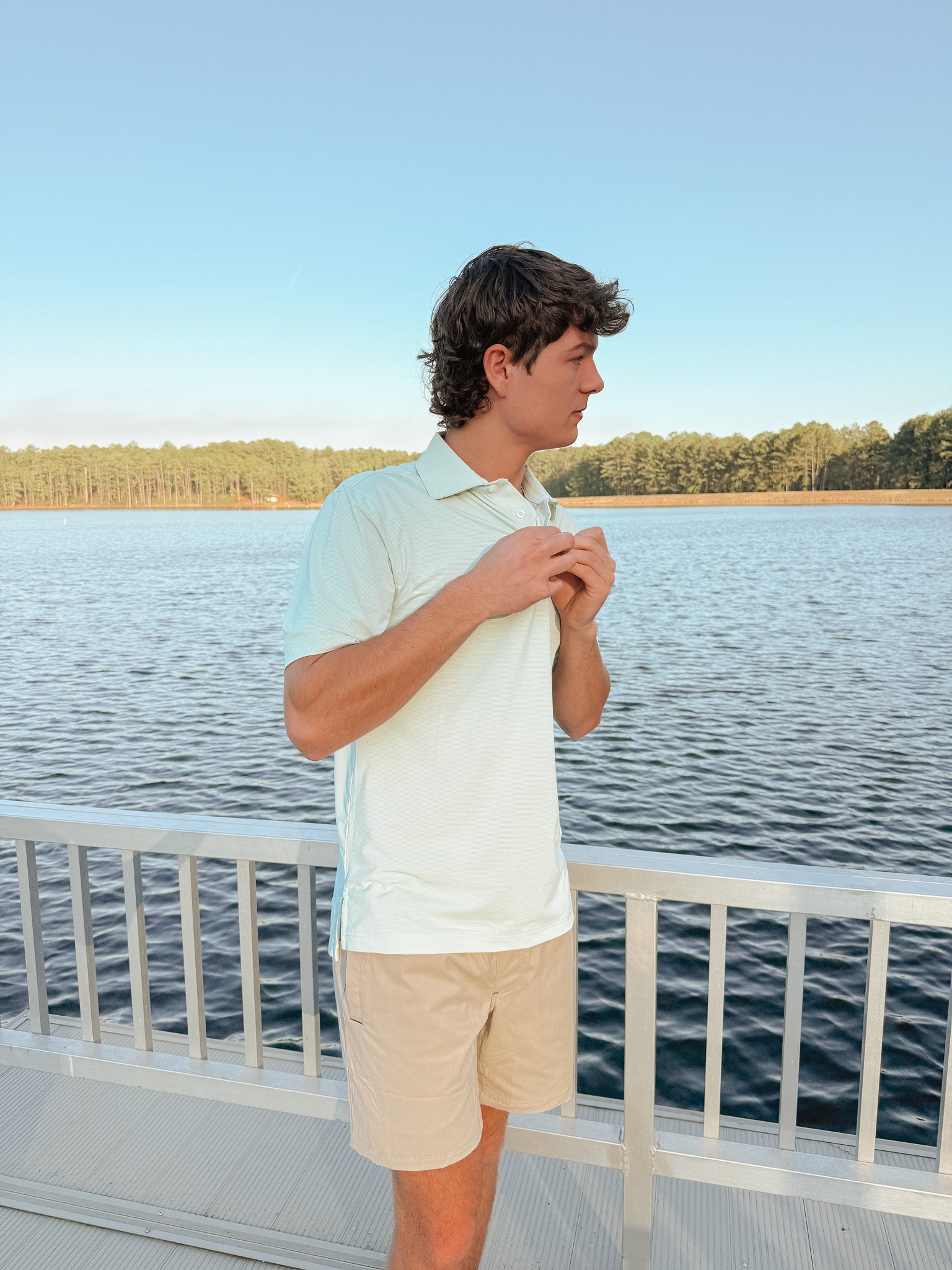 Southern Marsh Santa Clara Performance Polo in Honeydew