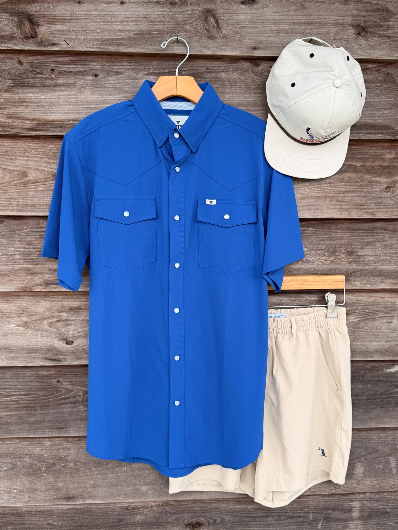 Ferrell CORE - Cobalt Blue Short Sleeve Snap Shirt