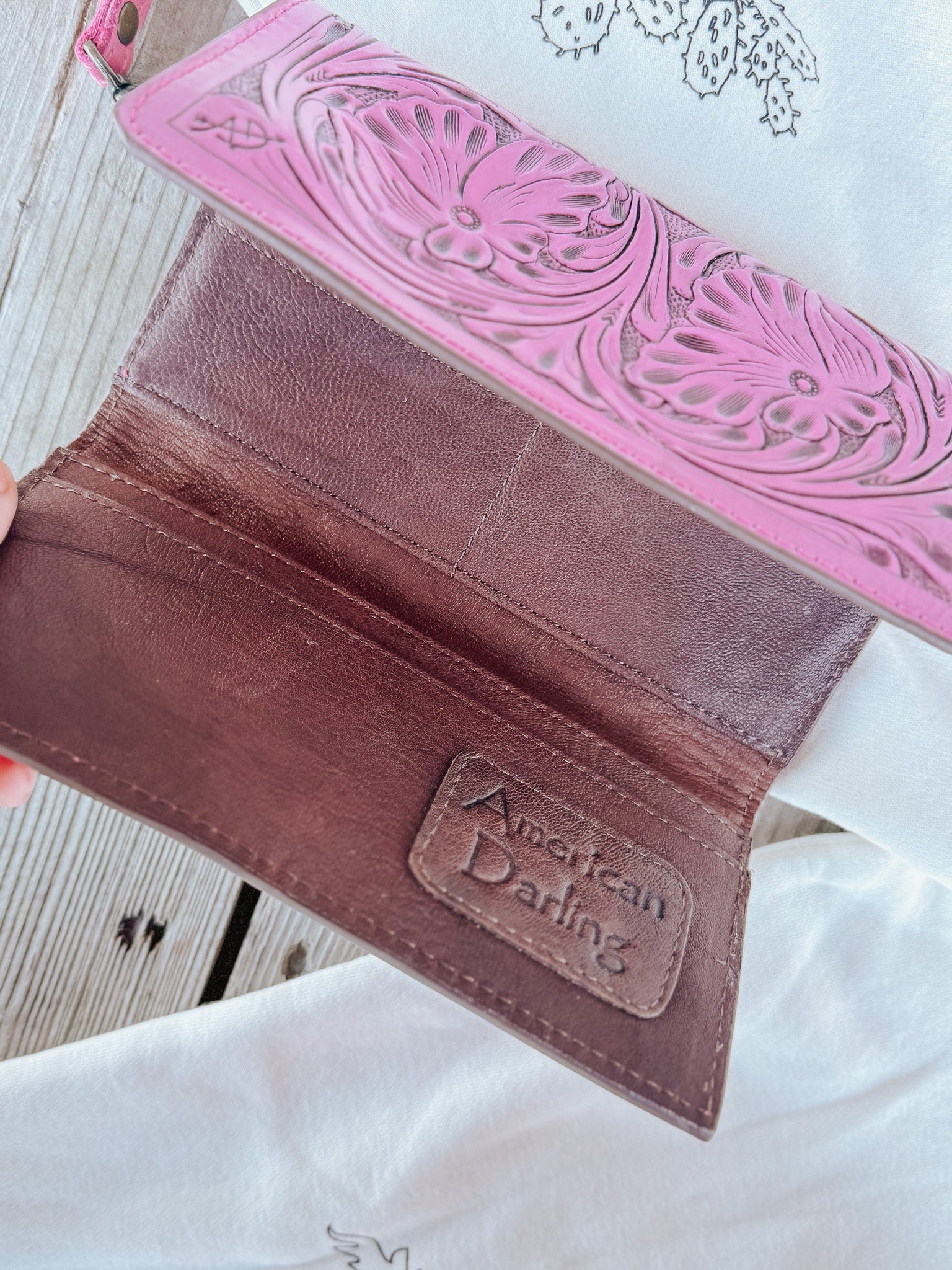 American Darling Pink Tulled Wallet