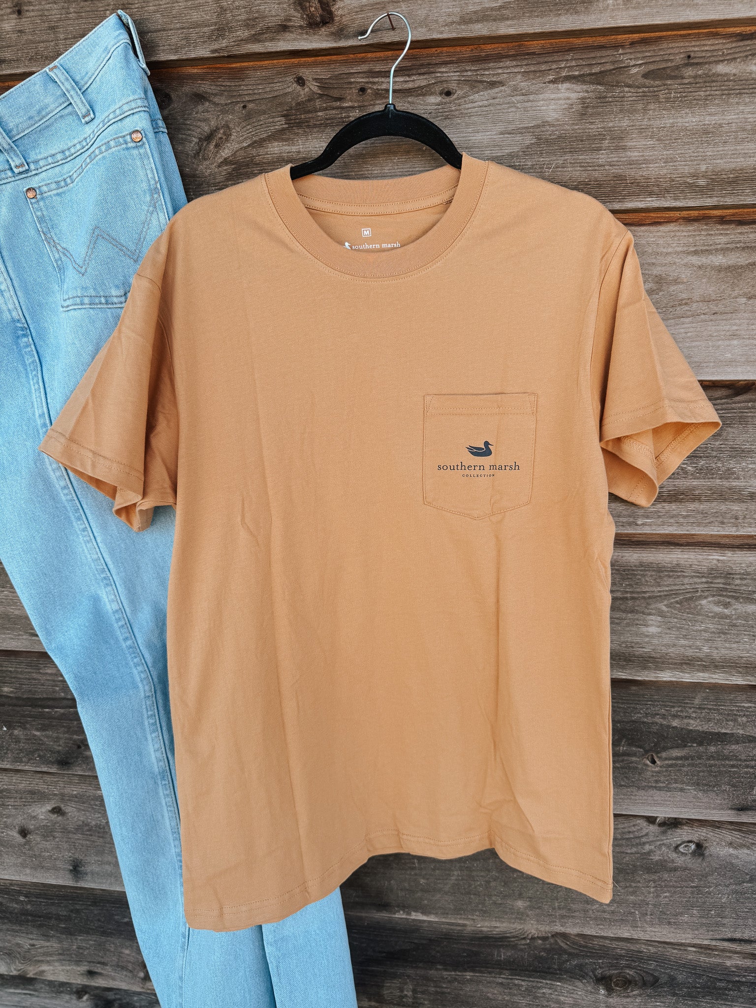 Men's Southern Marsh Heritage Engraved T-Shirt in Camel