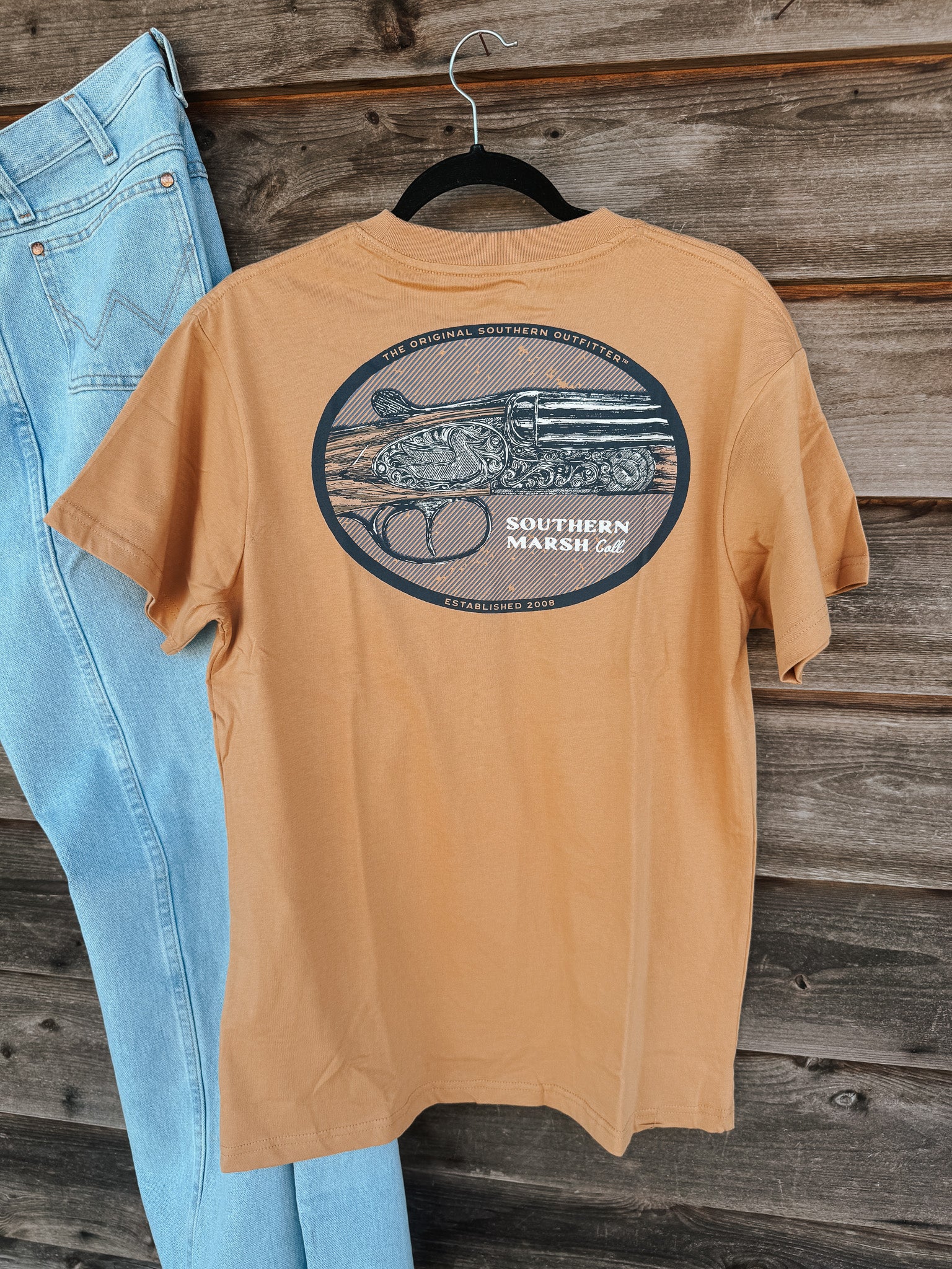 Men's Southern Marsh Heritage Engraved T-Shirt in Camel