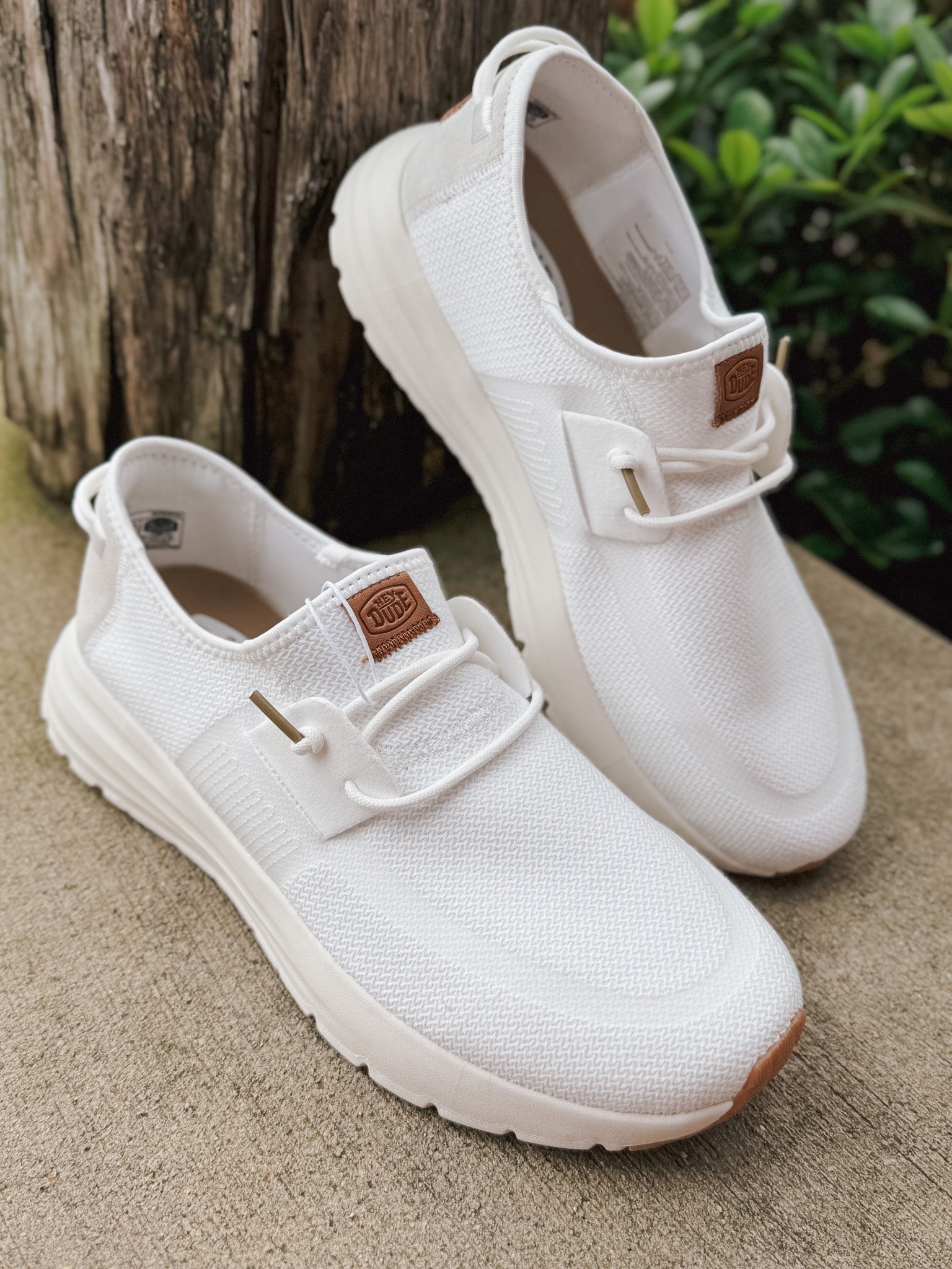**tagged wrong**Men's Hey Dude Sirocco Neutrals White/White