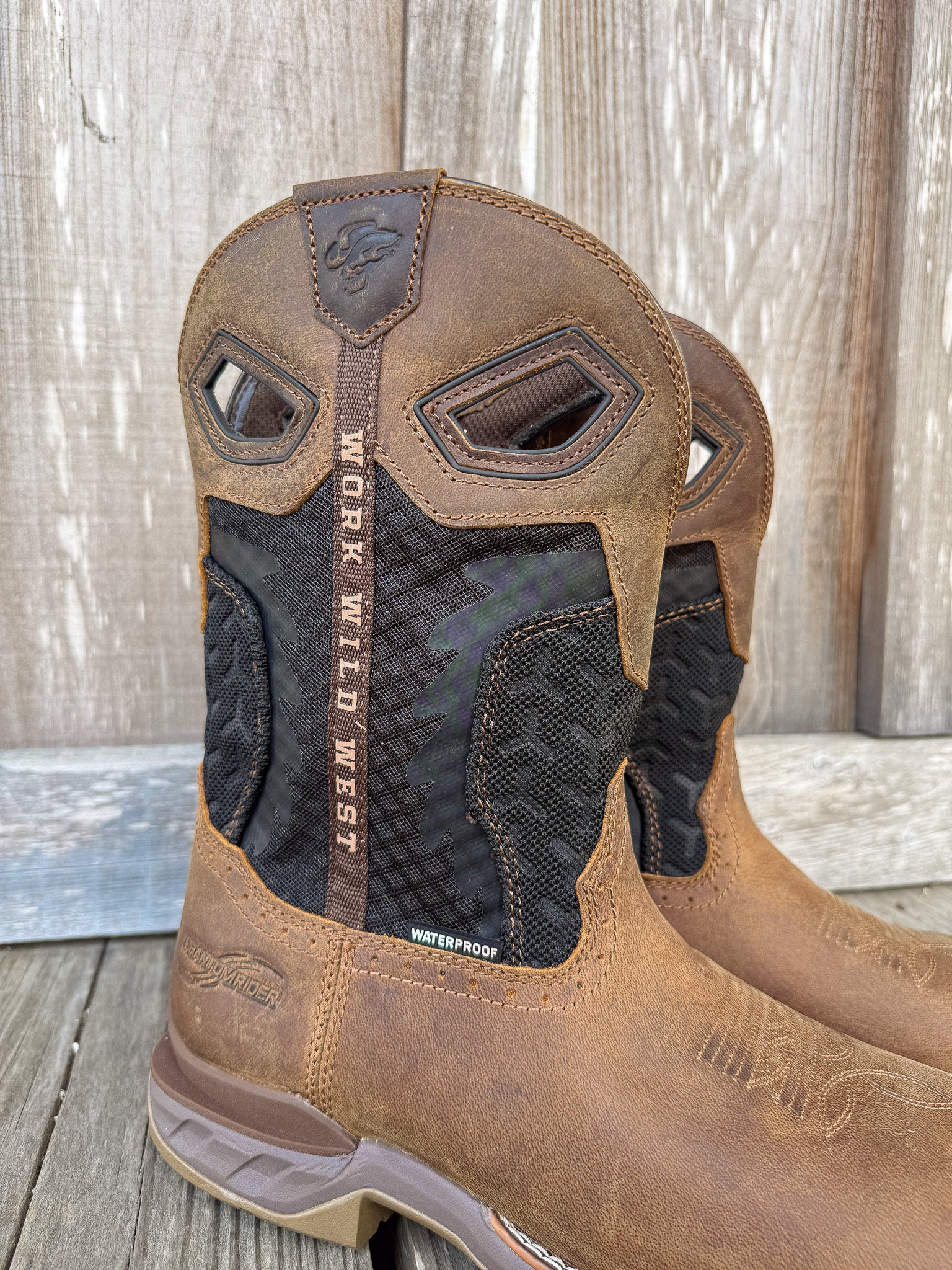 Men's Double H Phantom Rider Zenon Waterproof Square Toe Work