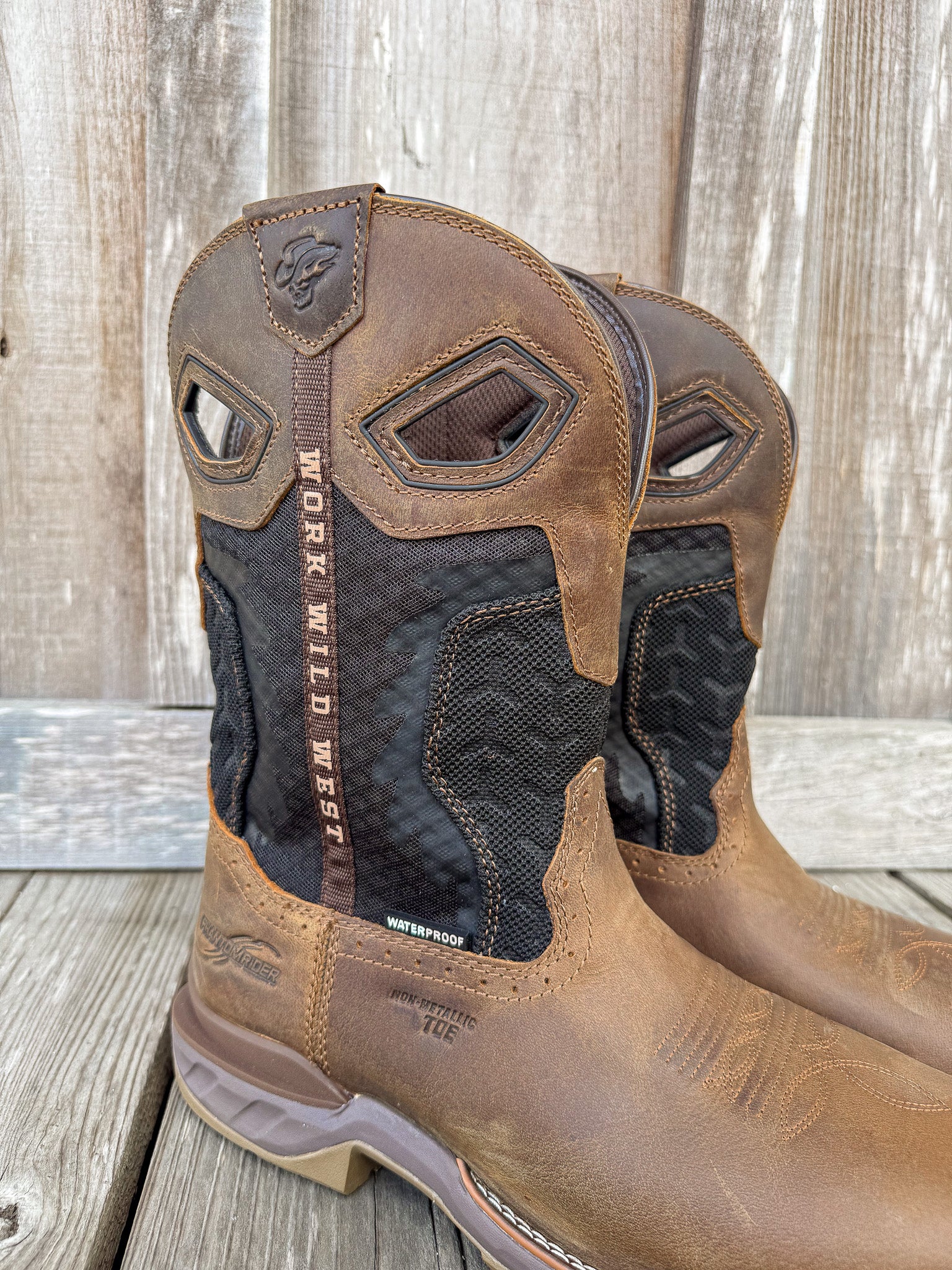 Men's Double H Phantom Rider Zenon Waterproof Square Composite Toe