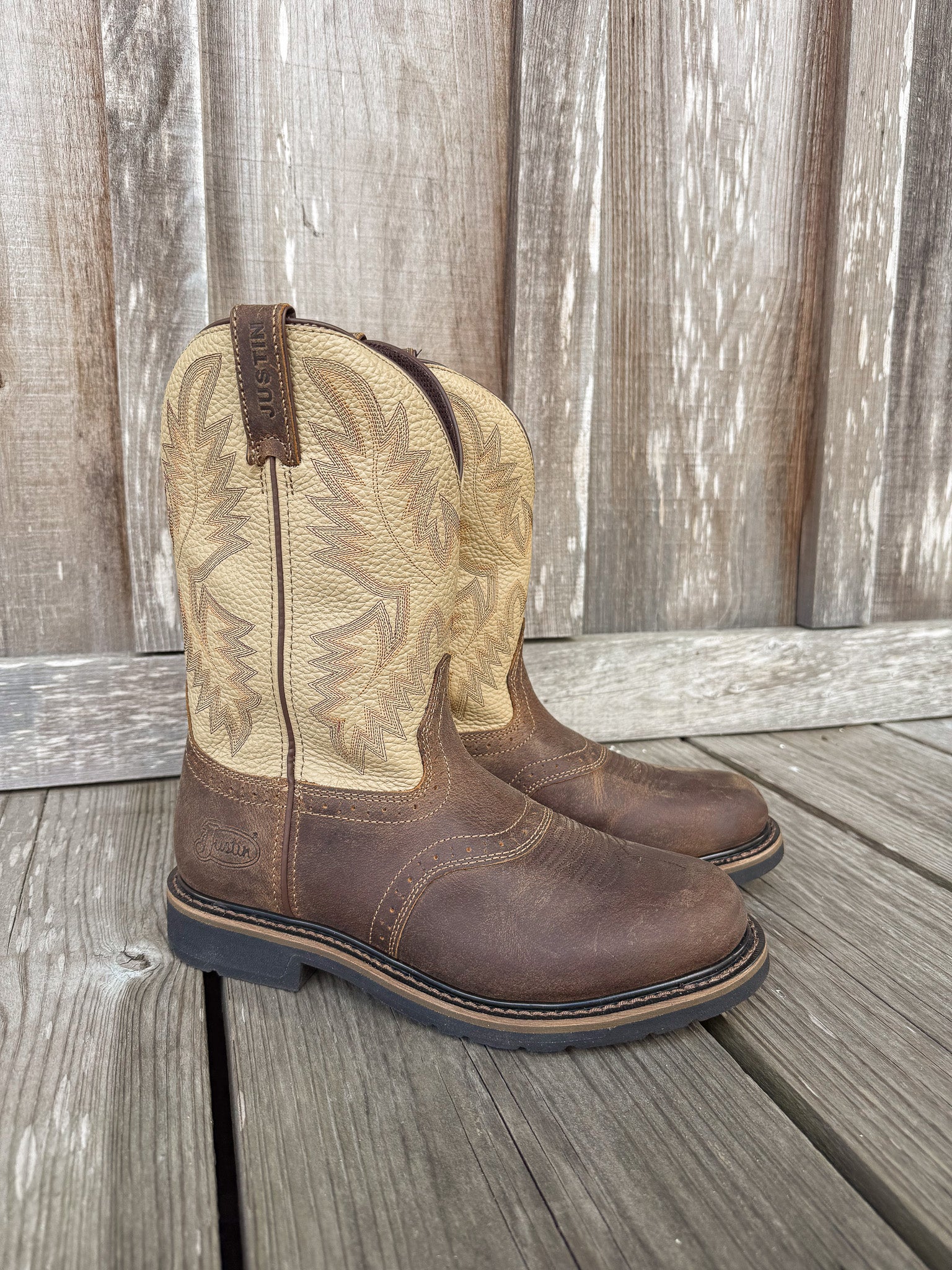 Botas de trabajo con punta redonda Justin Superintendent para hombre 