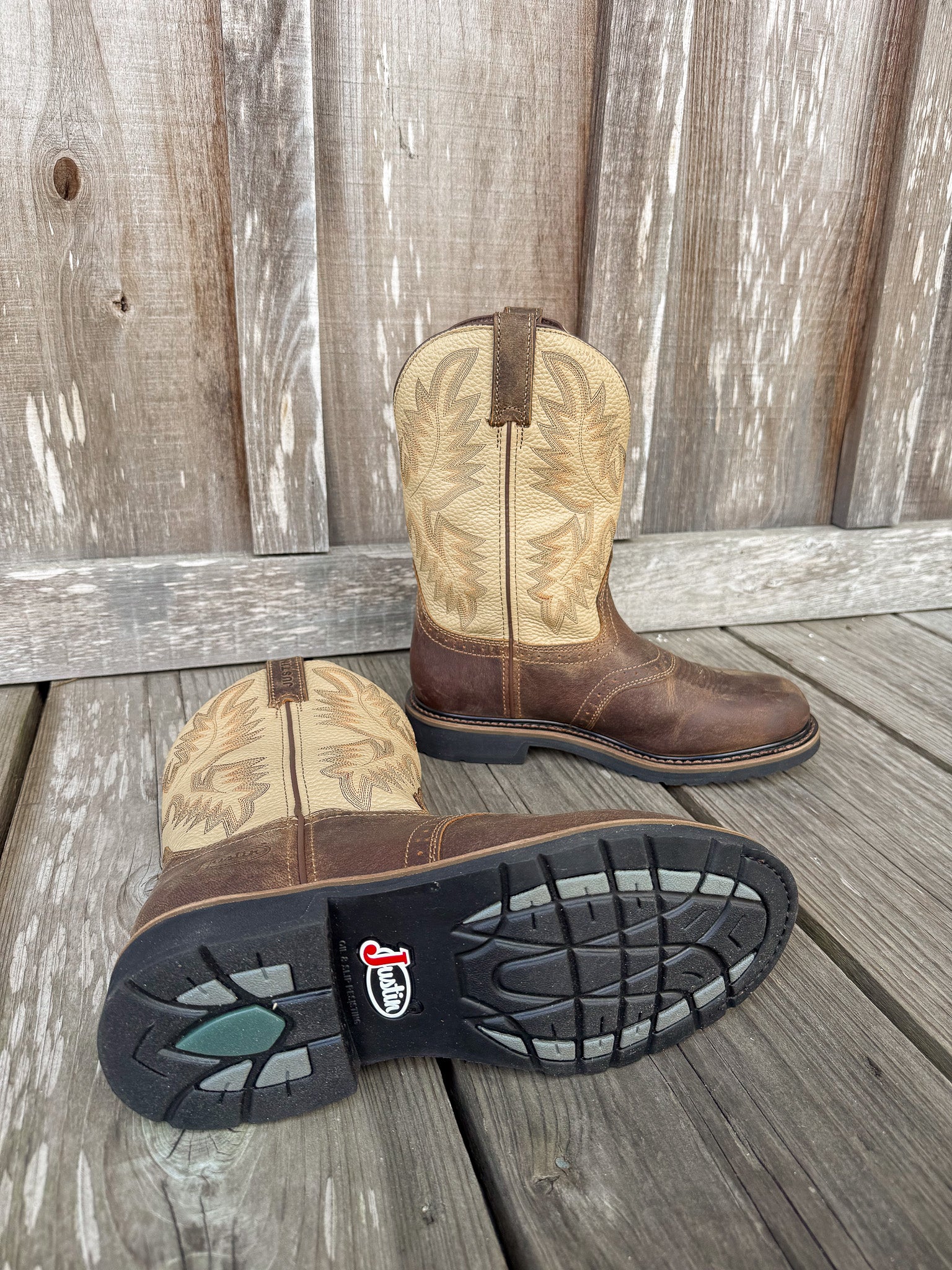 Botas de trabajo con punta redonda Justin Superintendent para hombre 