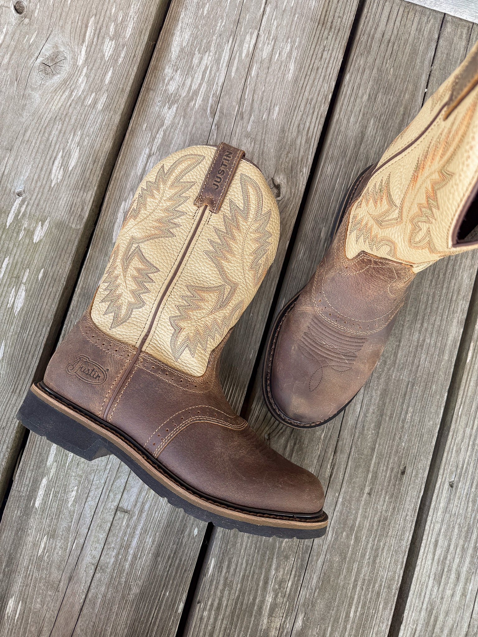 Men's Justin Superintendent Round Toe Work Boots – Boot Country