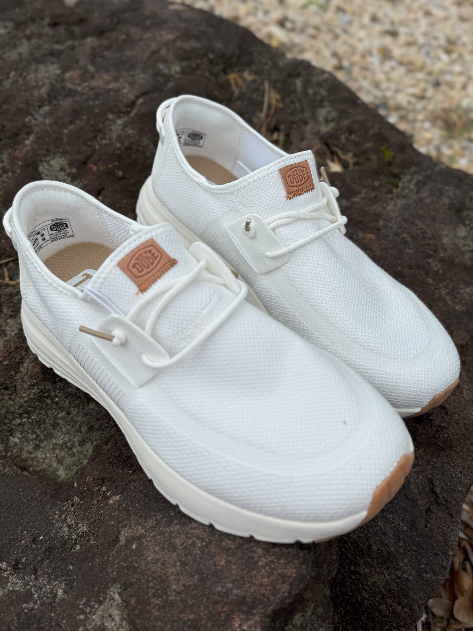 **tagged wrong**Men's Hey Dude Sirocco Neutrals White/White
