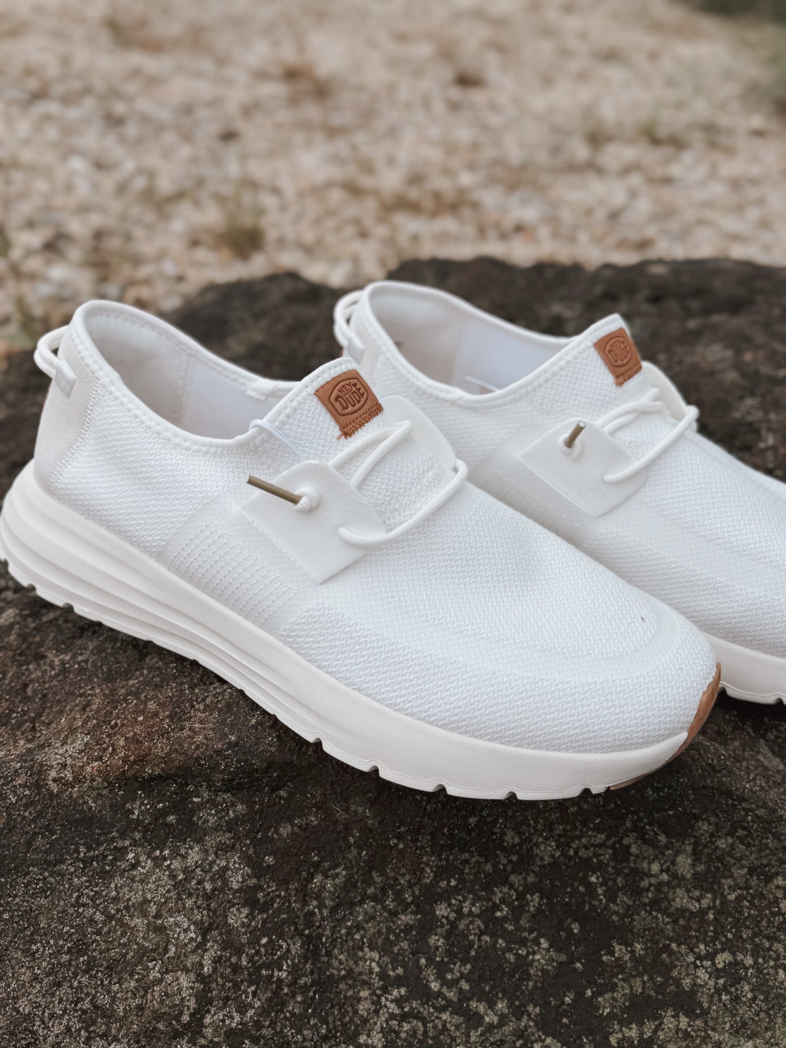 **tagged wrong**Men's Hey Dude Sirocco Neutrals White/White