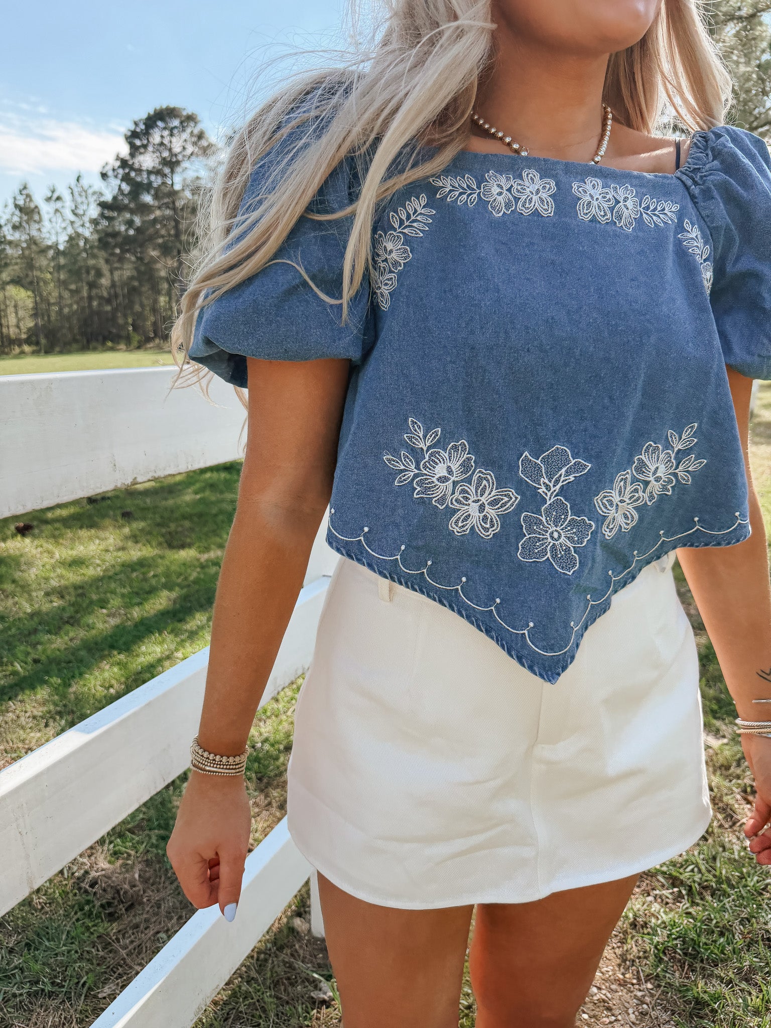 Western Chic Denim Top
