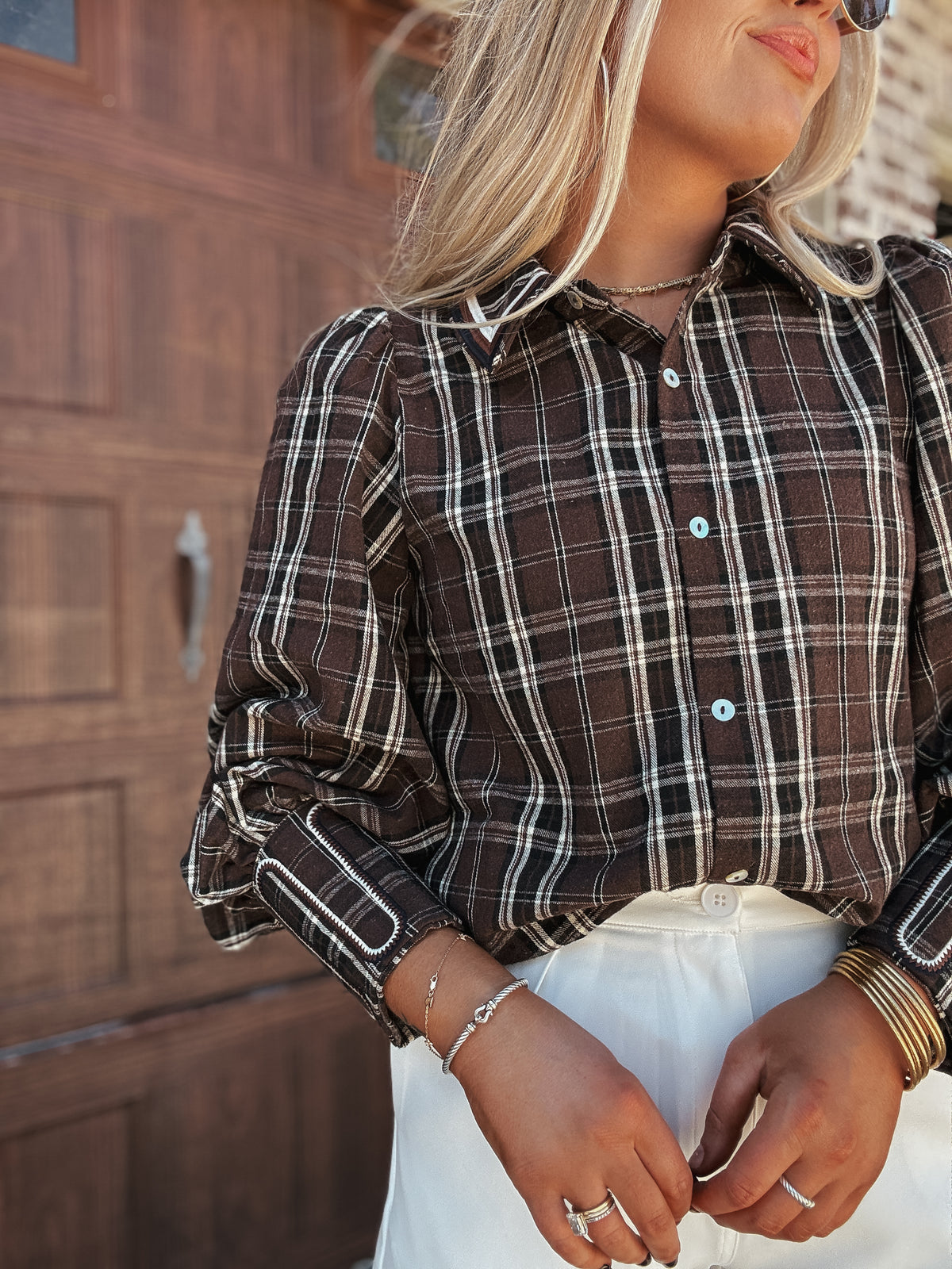 Plaid & Polished Top