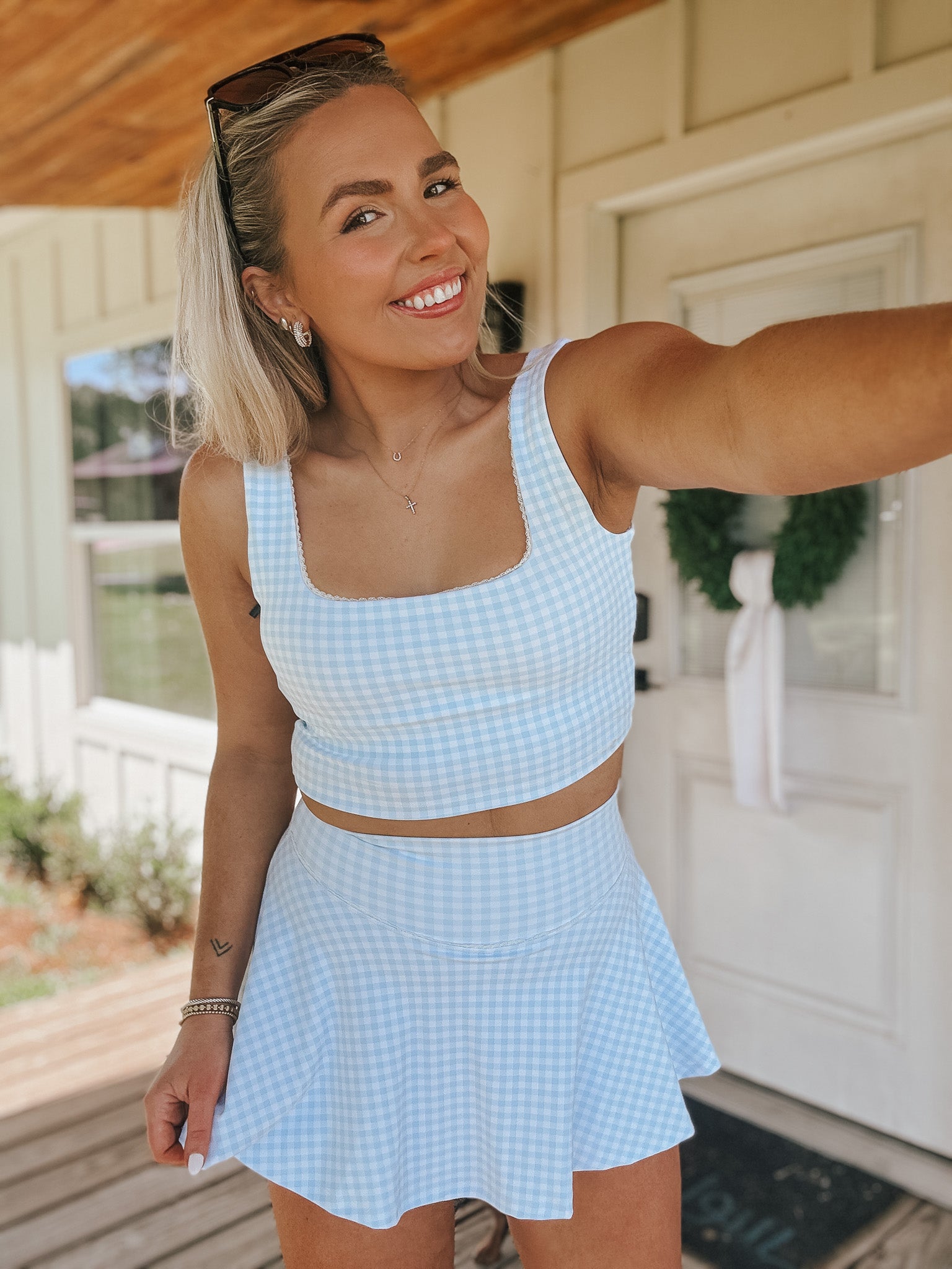 Feeling Sweet Plaid Top