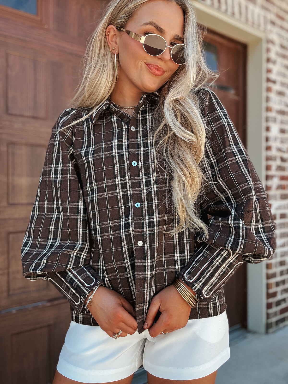 Plaid & Polished Top