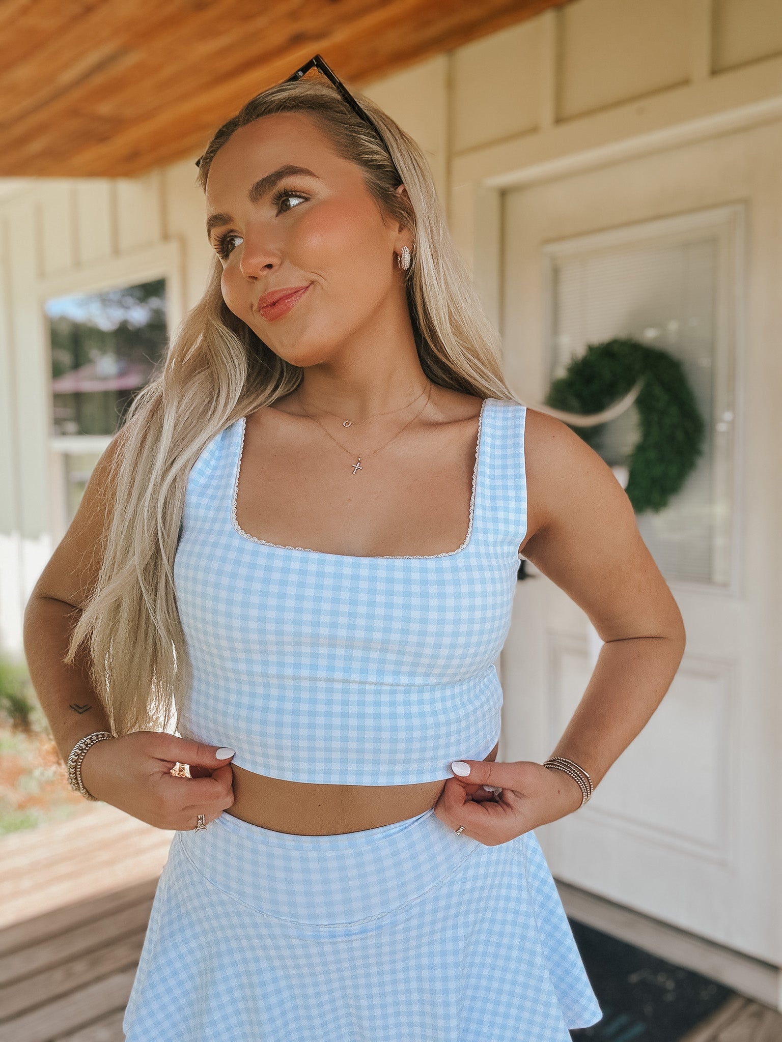 Feeling Sweet Plaid Top