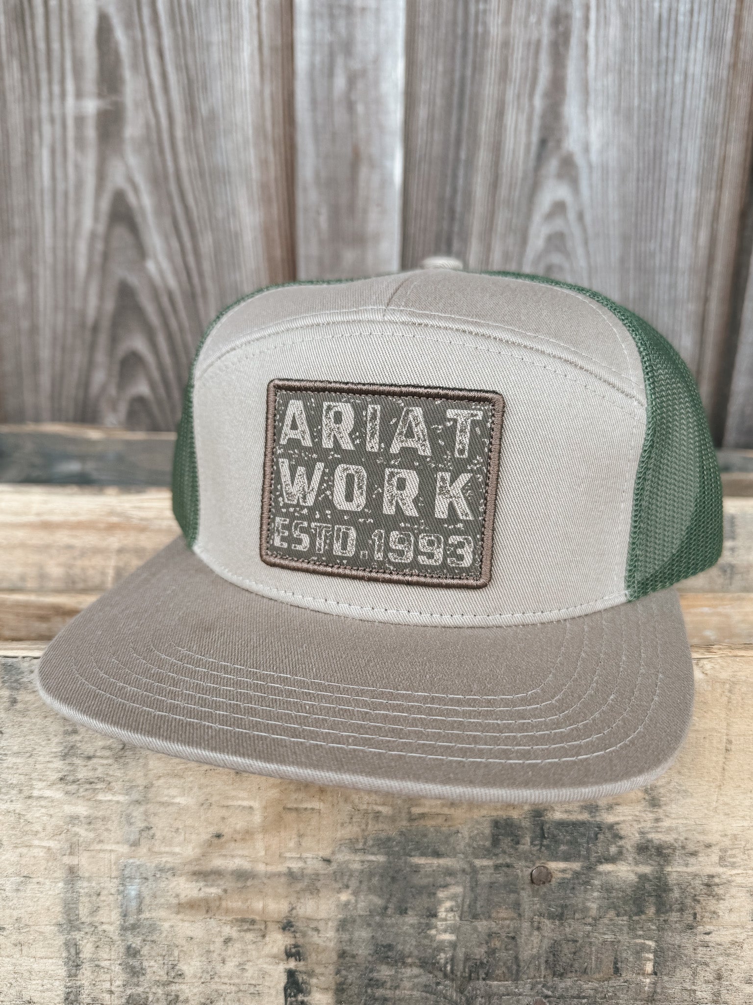 Ariat Work Tan 7 Panel Cap