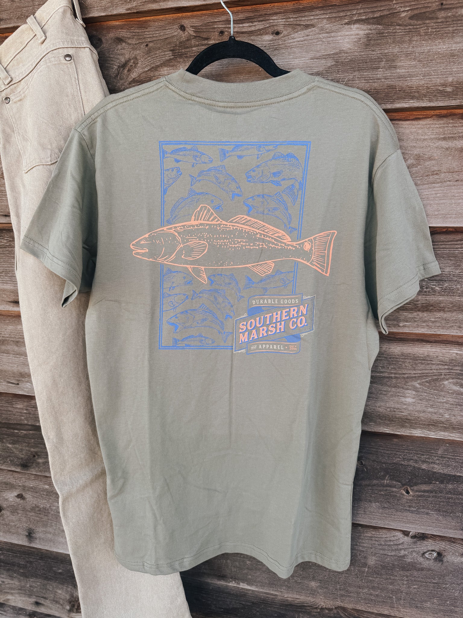 Men's Southern Marsh Spotted T-Shirt in Stonewall Olive