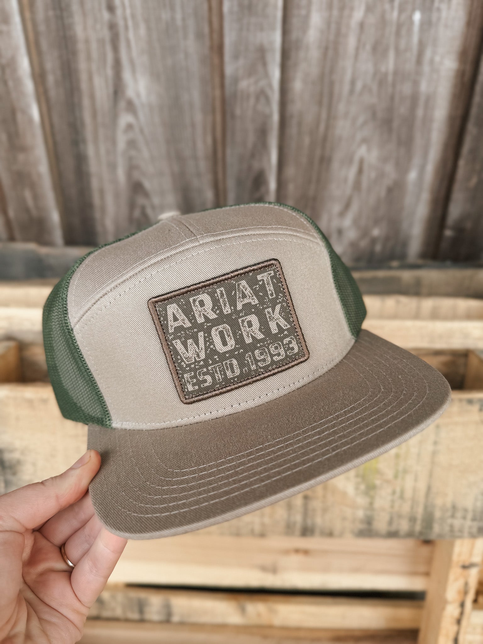 Ariat Work Tan 7 Panel Cap